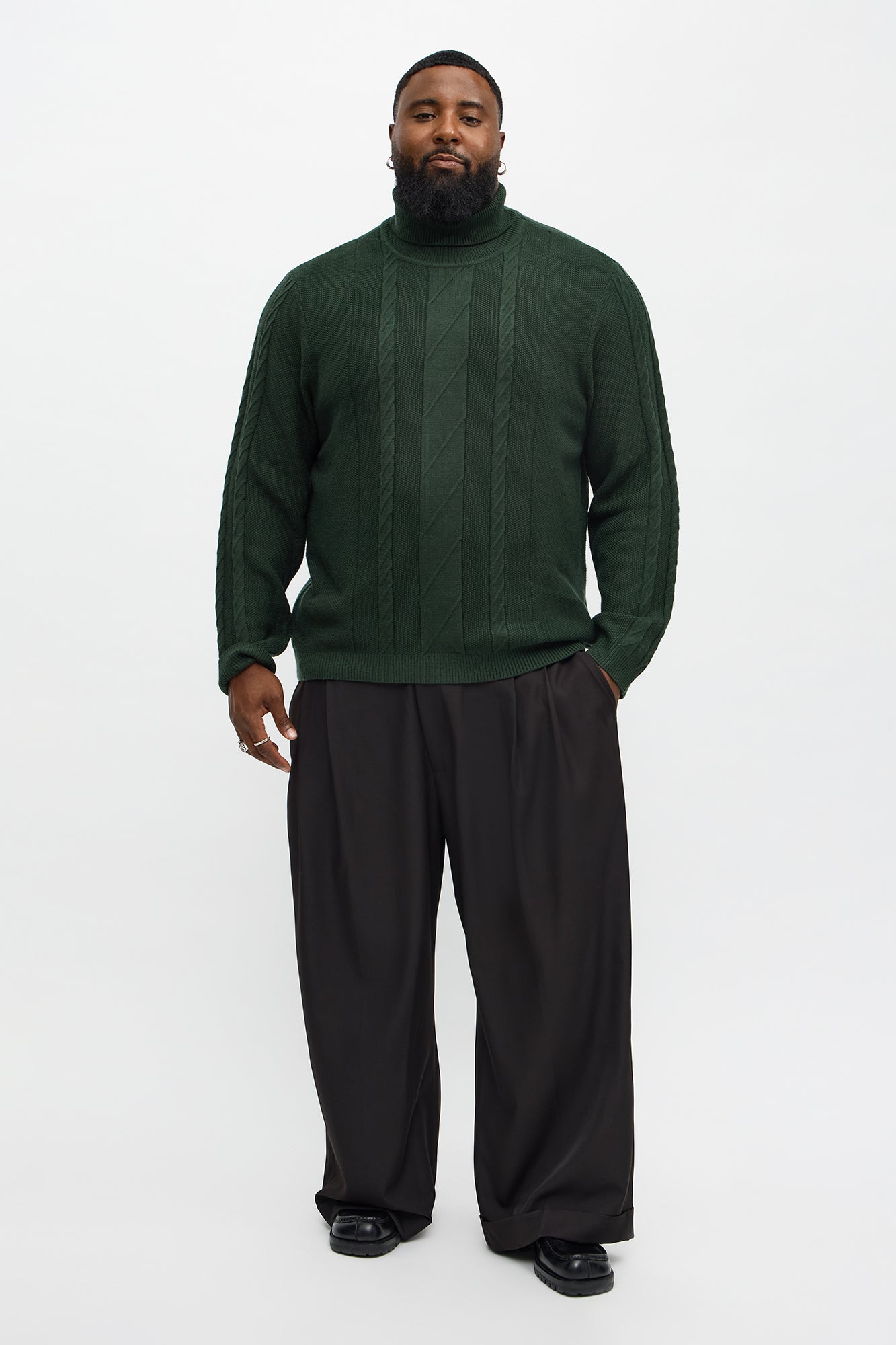Twist Up Turtle Neck - Olive
