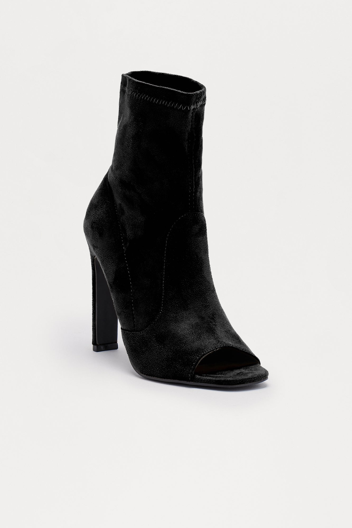 Jolyn Peep Toe Booties - Black