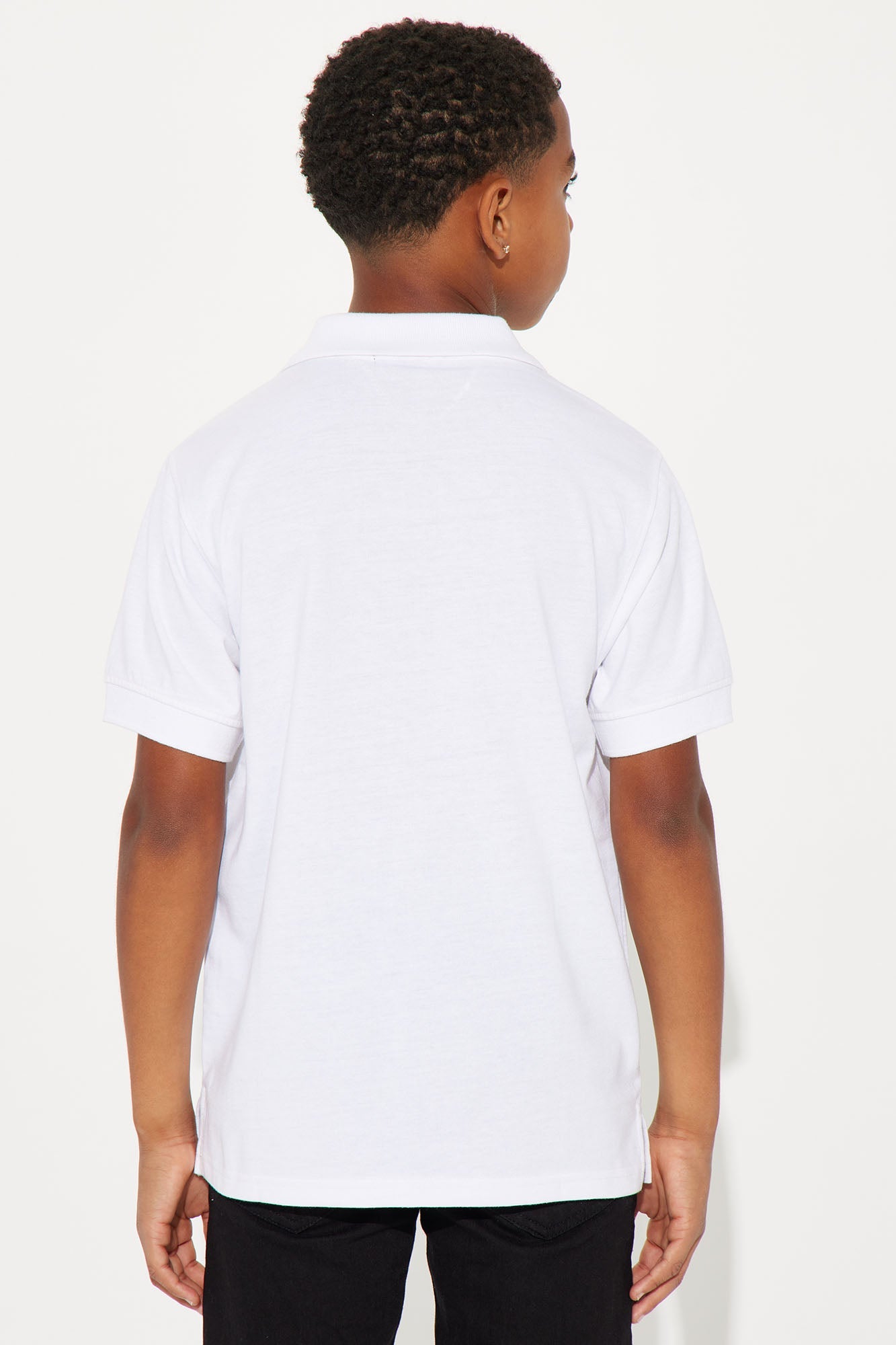 Mini King Of The Jungle Polo Knit Top - White