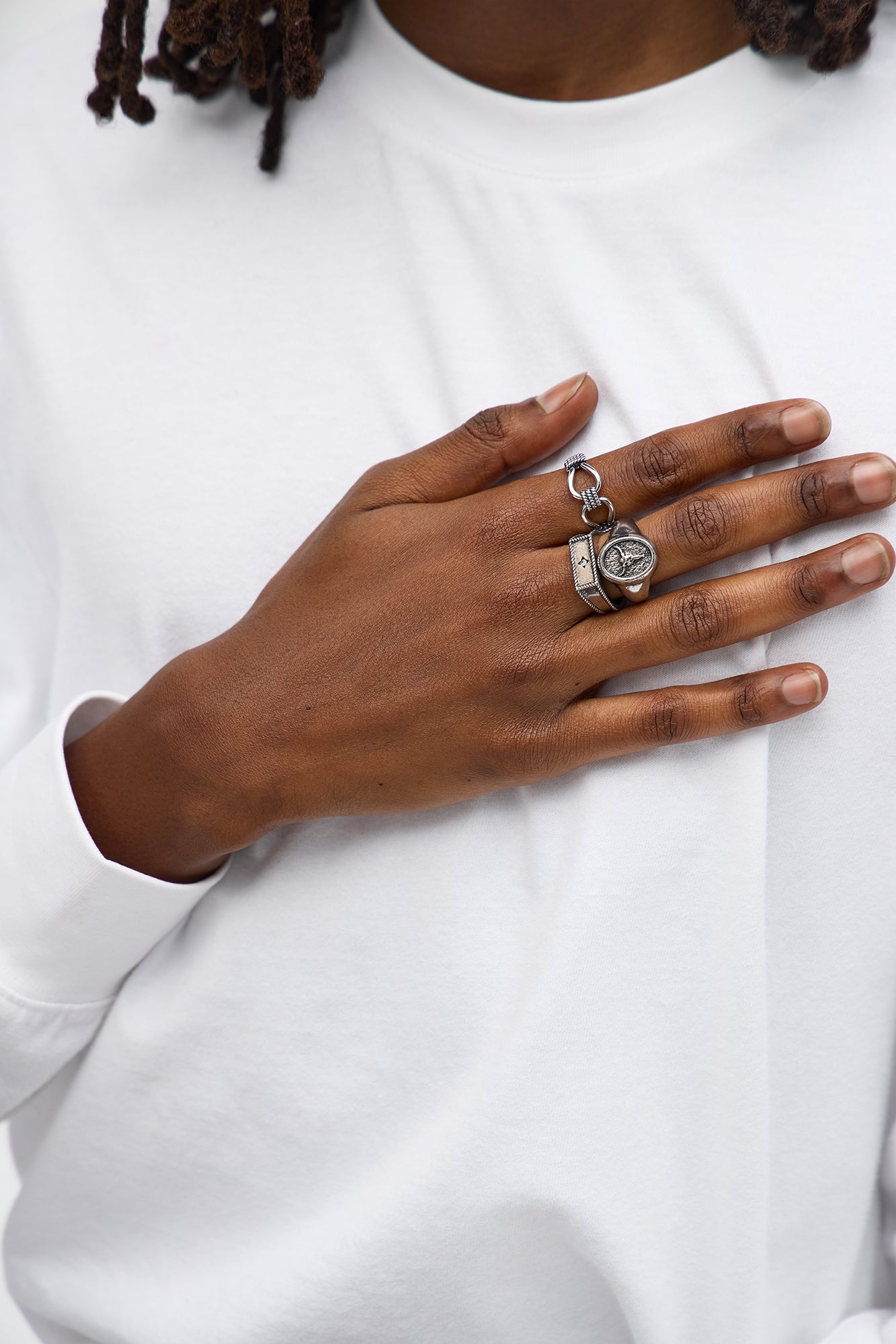 Western Mixed Ring Set - Silver