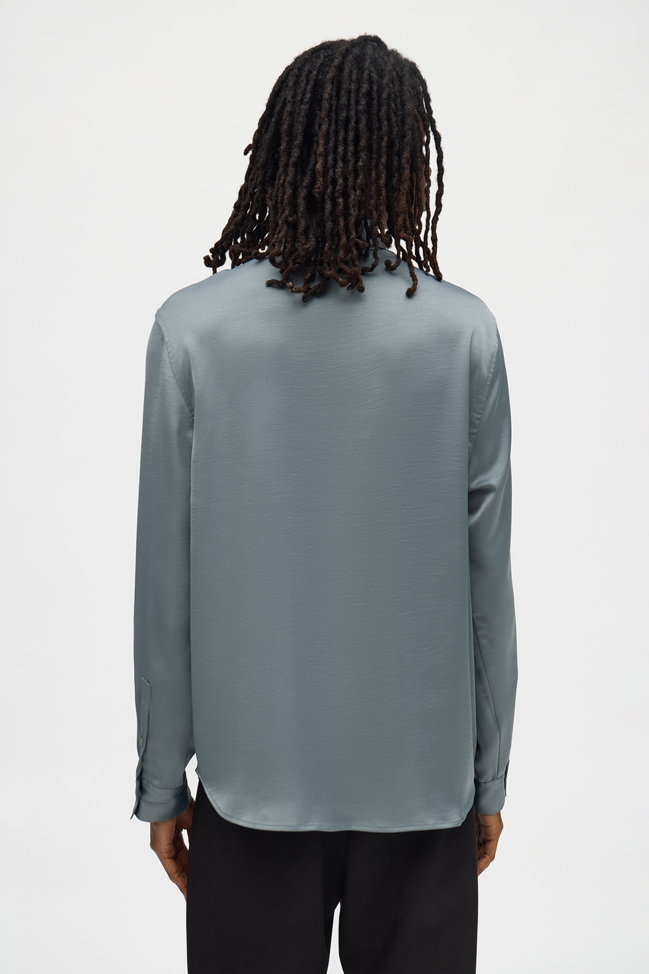 Vox Tie Collar Button Up Shirt - Grey