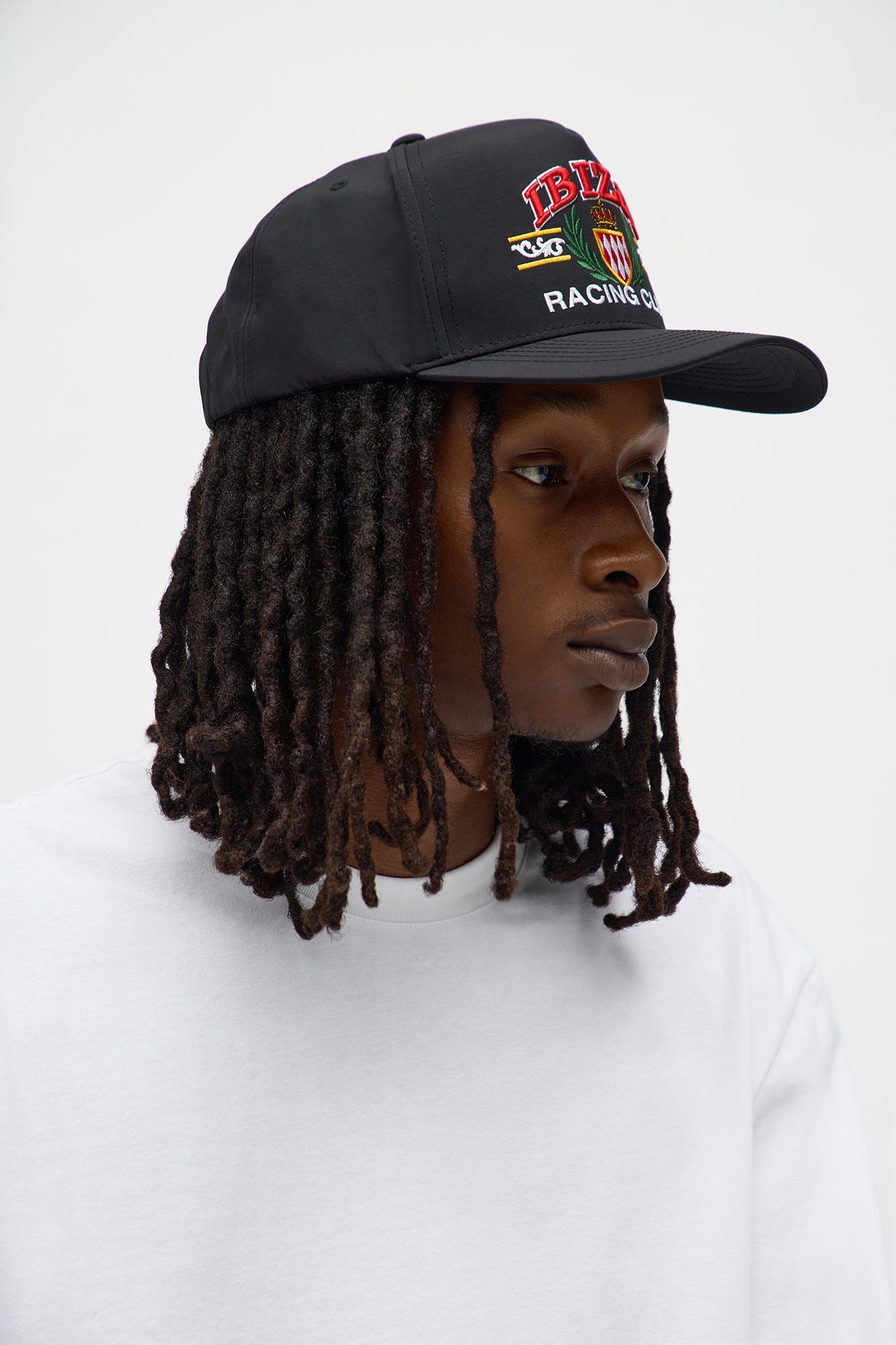 Ibiza Racing Club Nylon Structured Snapback Hat - Black