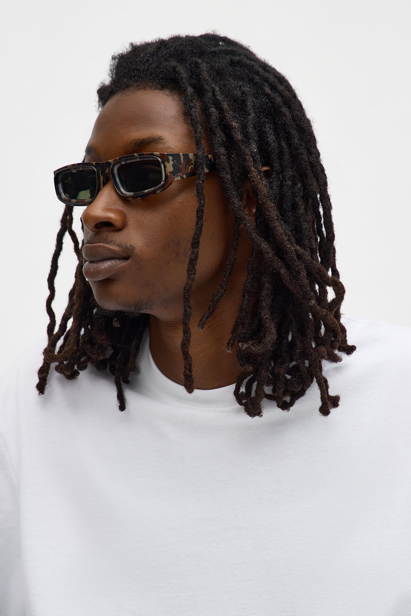 Matte Camo Round Frame Sunglasses - Camouflage
