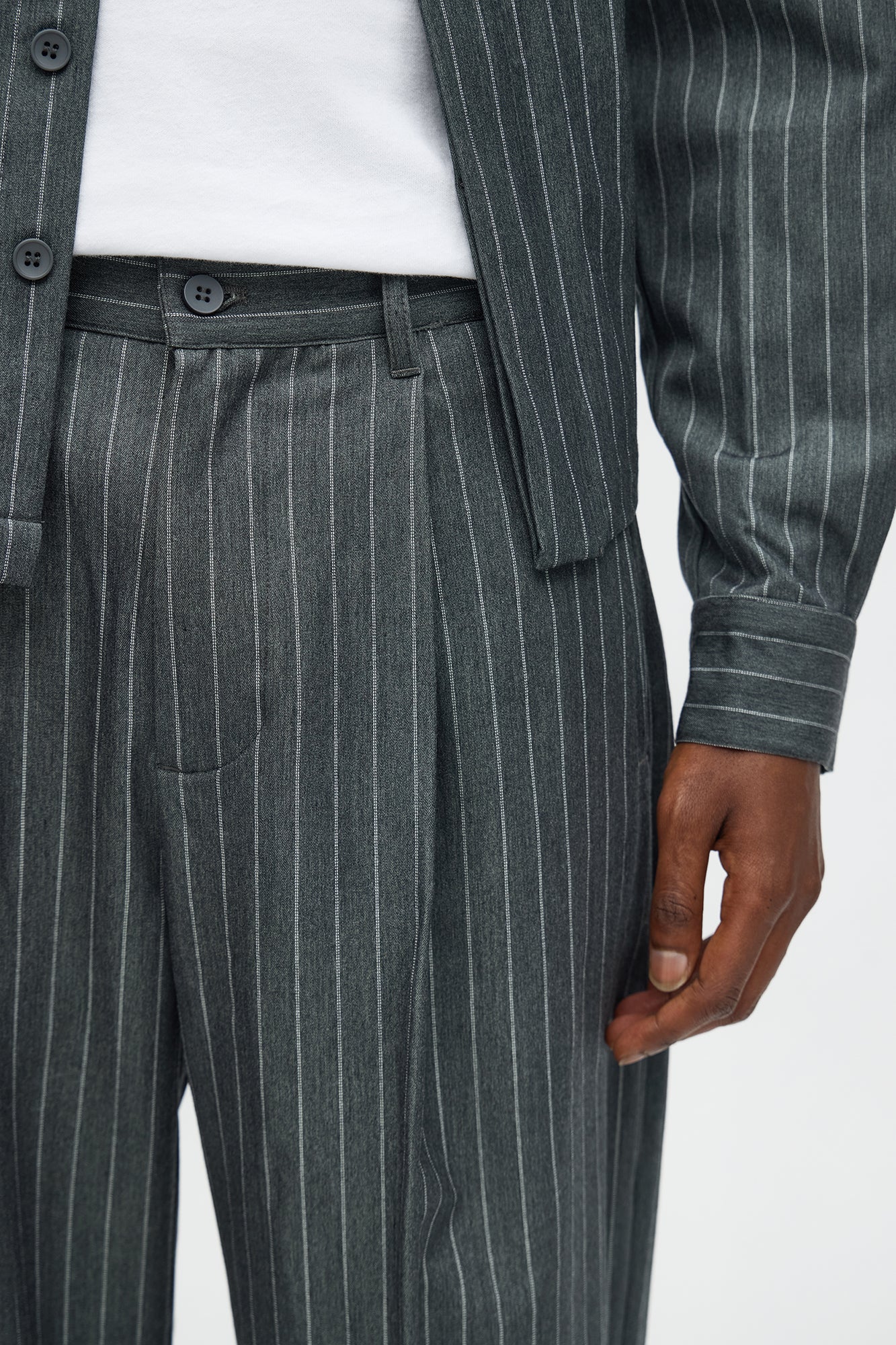 Slim Fit Straight Striped 2.0 Trouser - Dark Grey