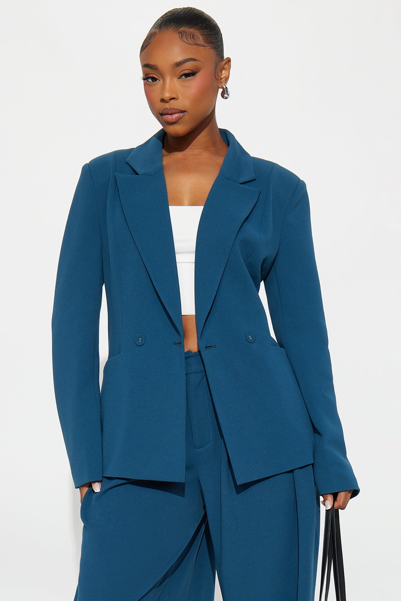 Charlie Fitted Blazer - Teal
