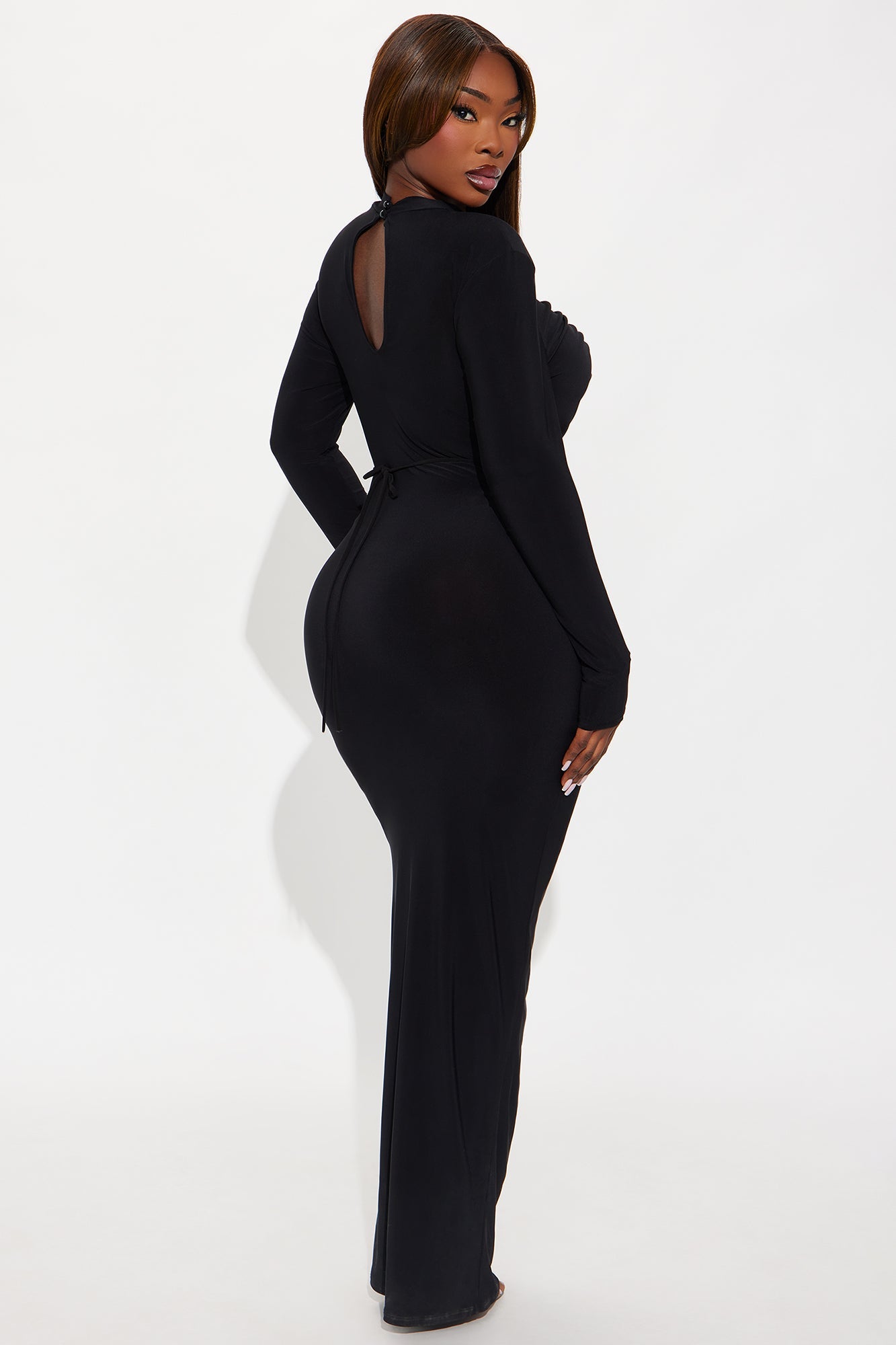 Body Language Cut Out Maxi Dress - Black