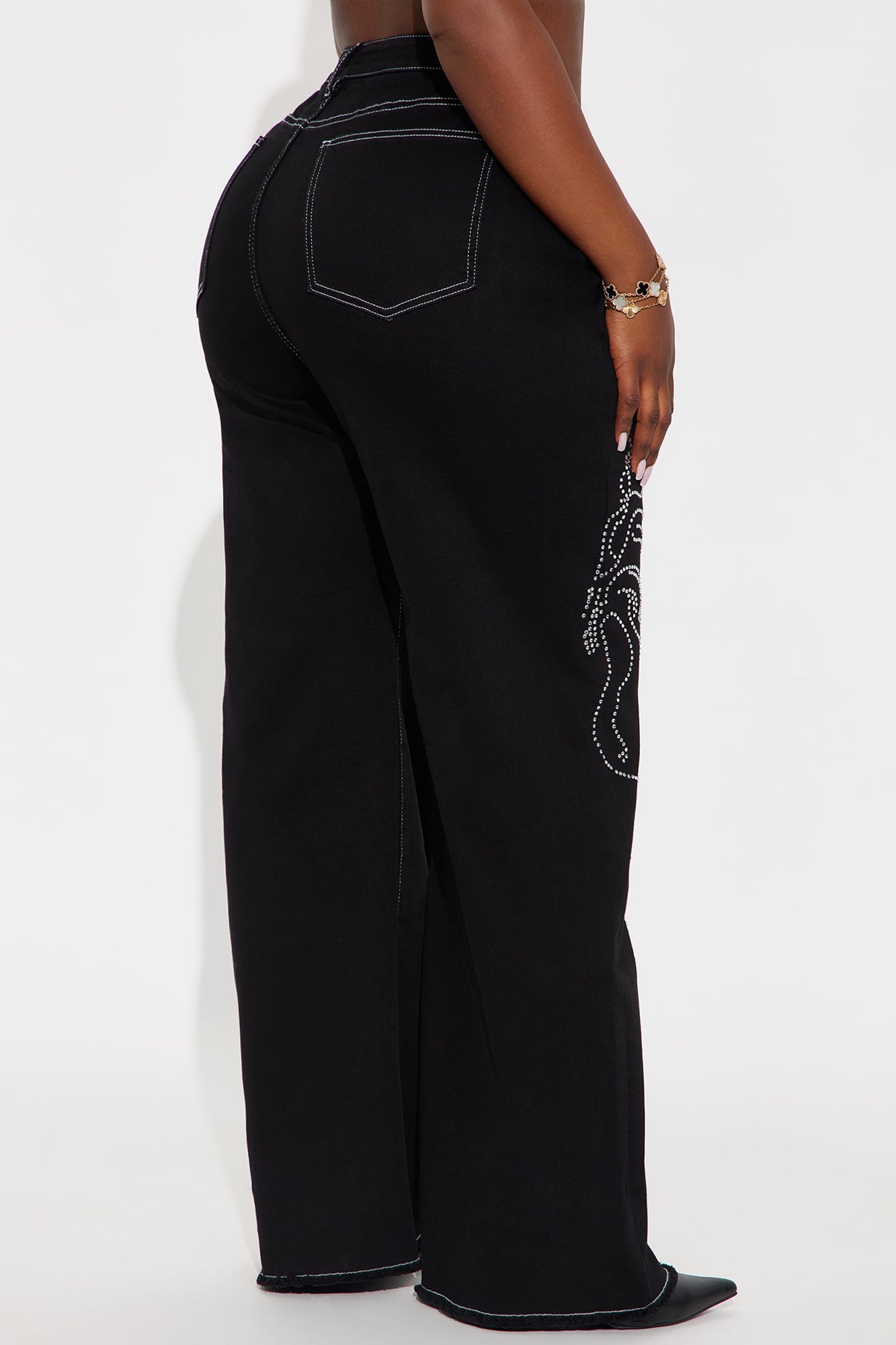 Midnight Sun Embellished Jeans - Black