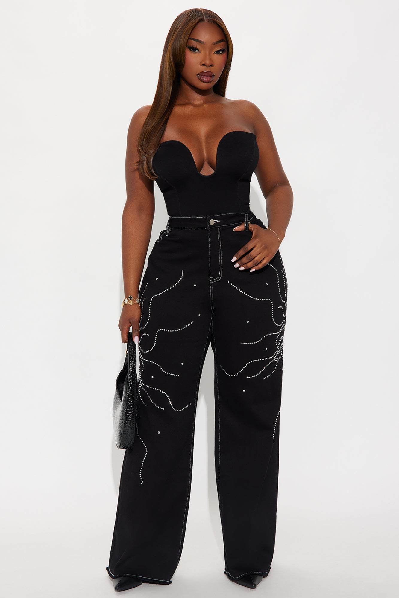 Midnight Sun Embellished Jeans - Black
