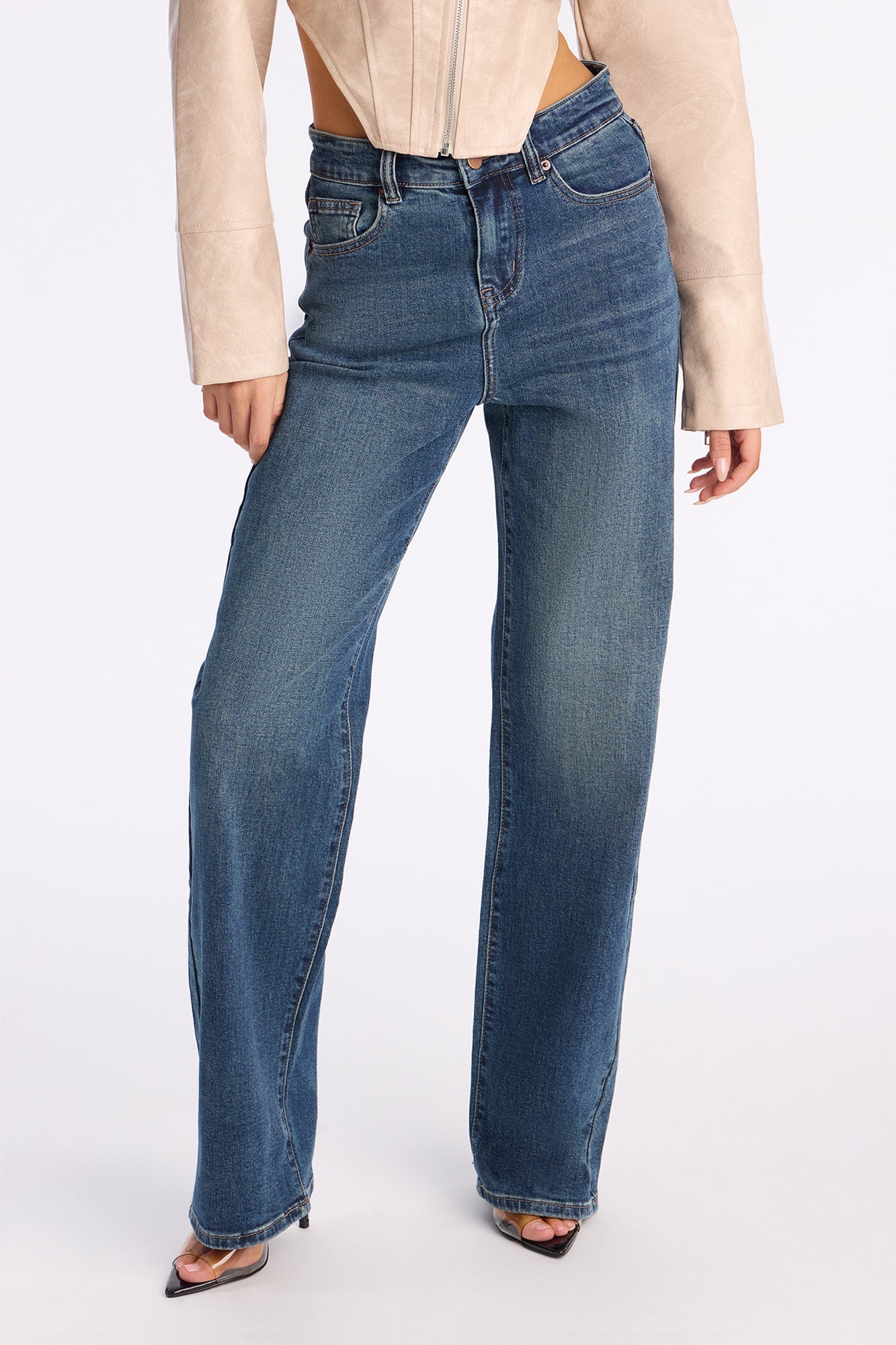 Start Over Straight Leg Jeans - Medium Wash