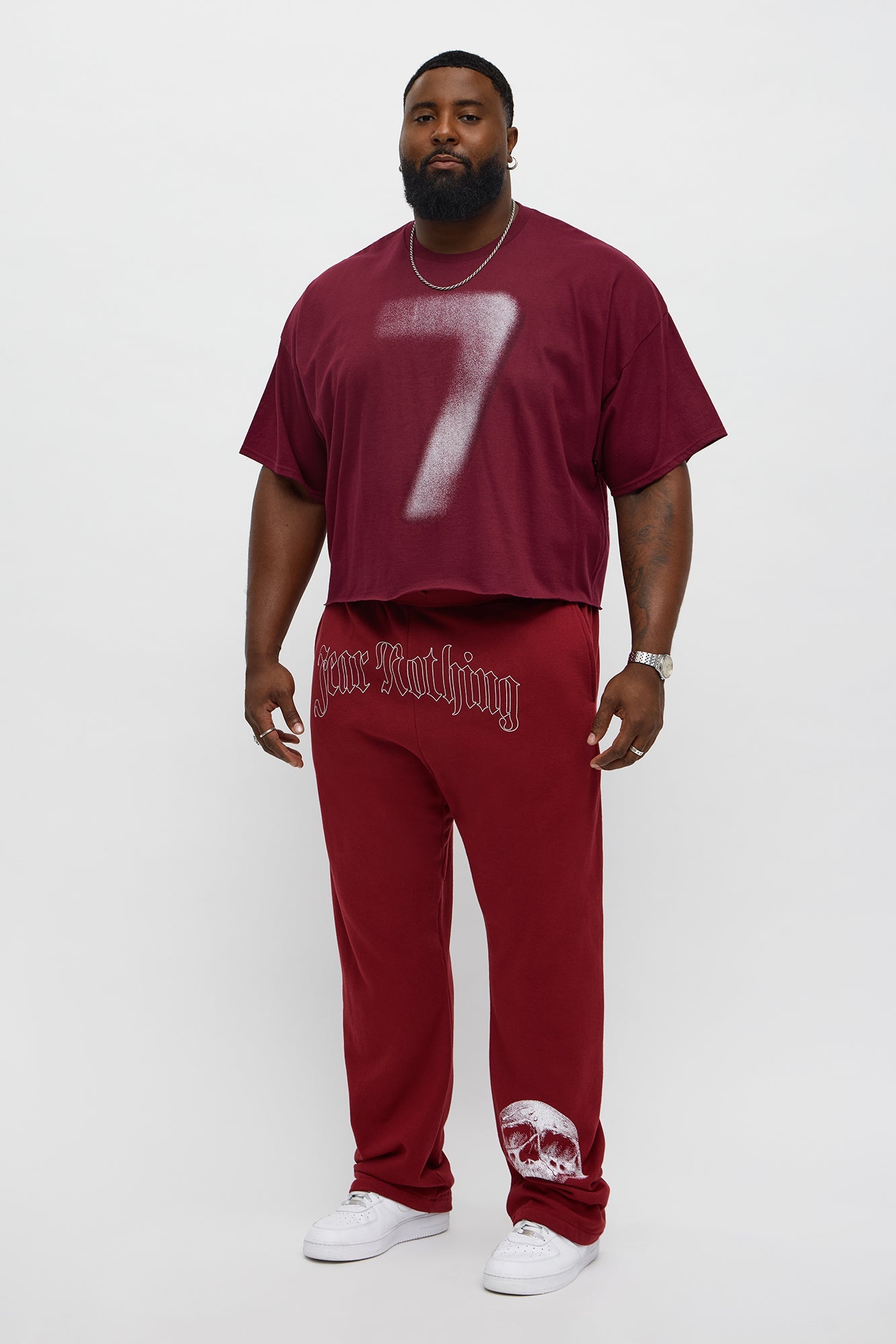Zone 7 Oversized Short Sleeve Tee - Burgundy