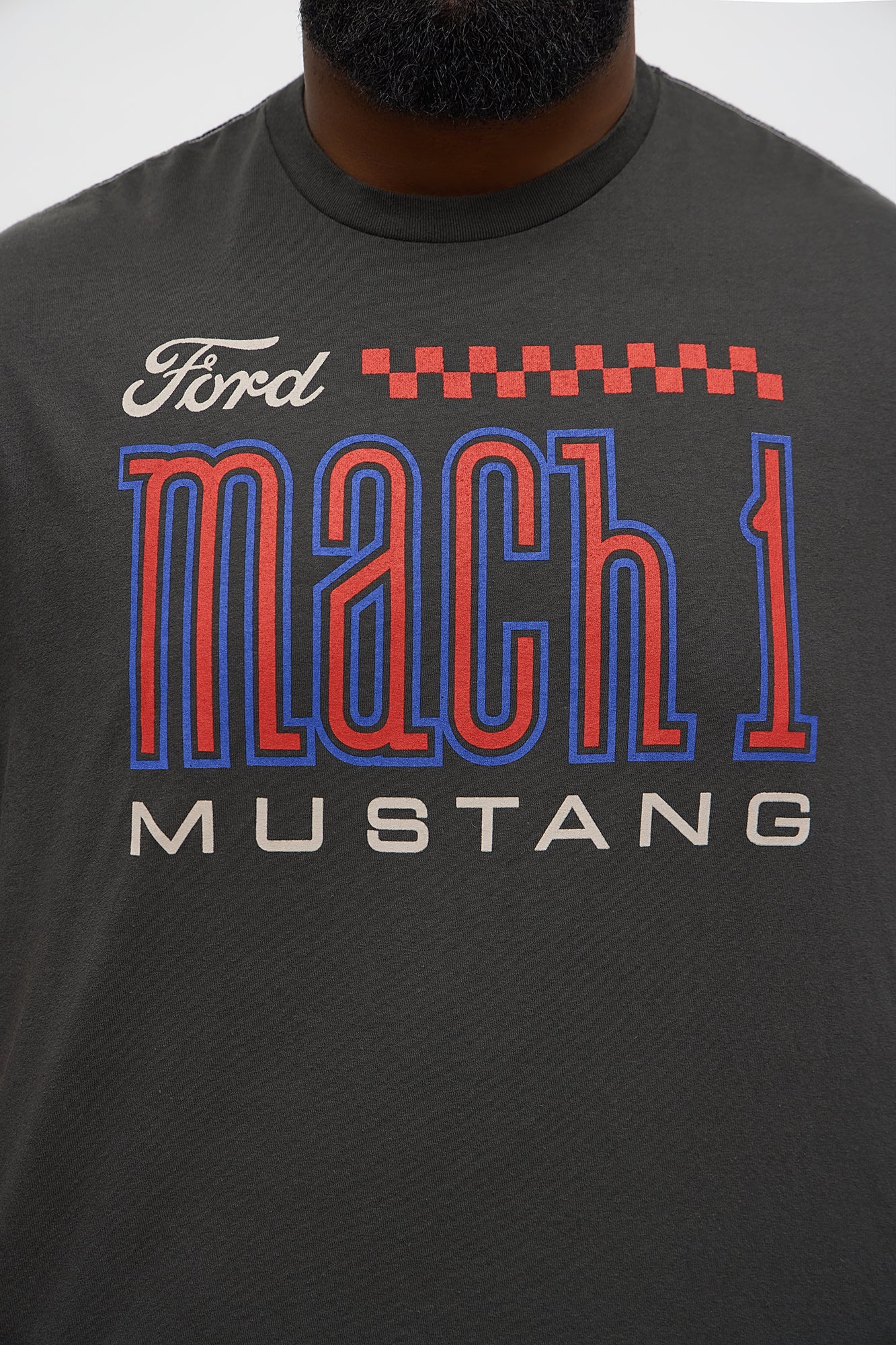 Ford Mach 1 Mustang Boxy Short Sleeve Tee - Black
