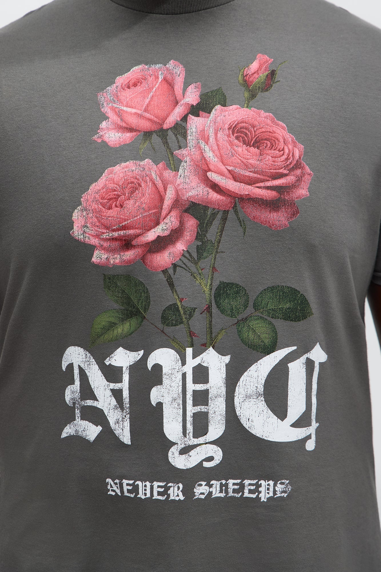 Glow Up NYC Short Sleeve Tee - Charcoal