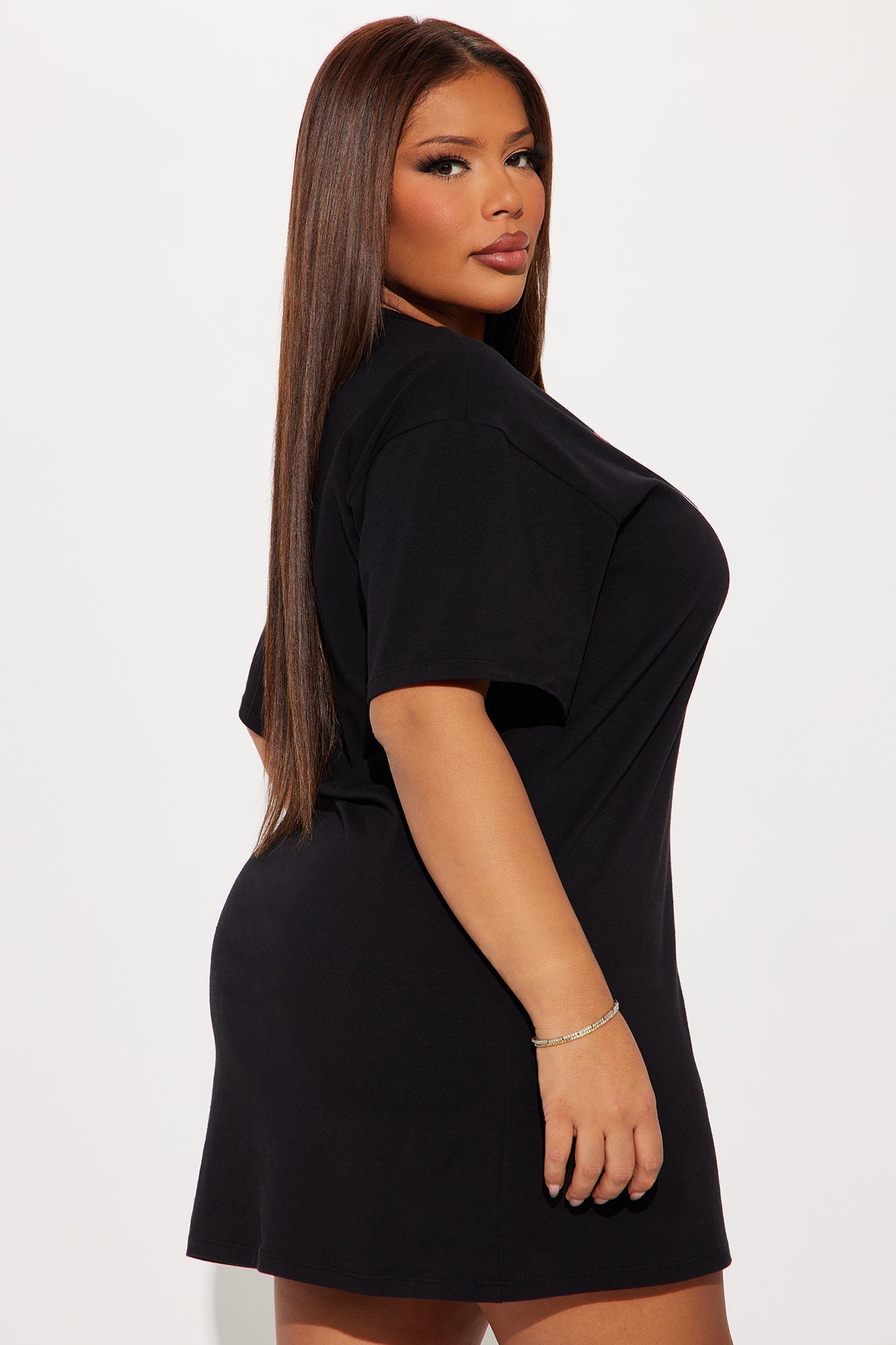 Tokyo Drift Tshirt Mini Dress - Black