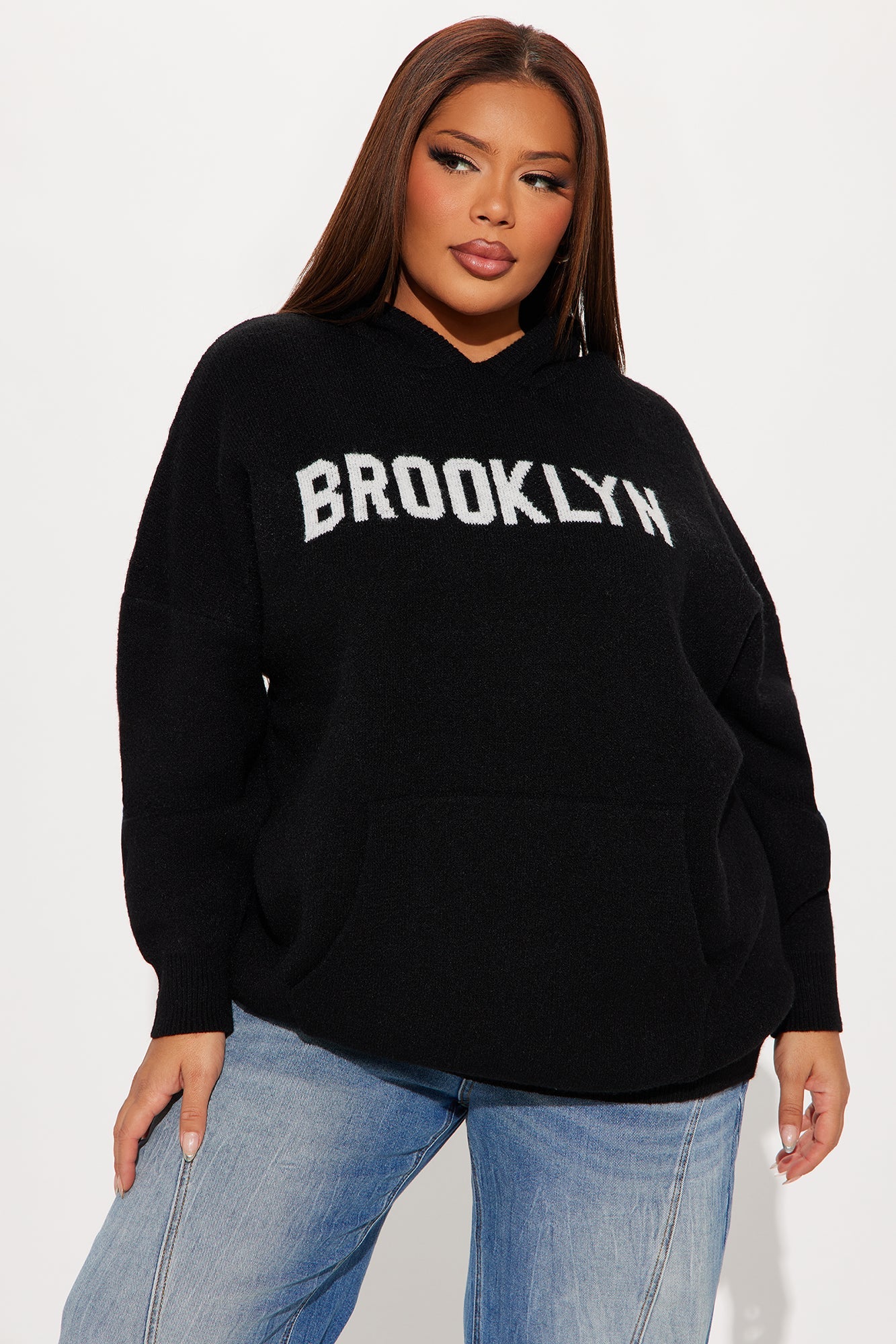 Brooklyn Hooded Sweater - Black/combo