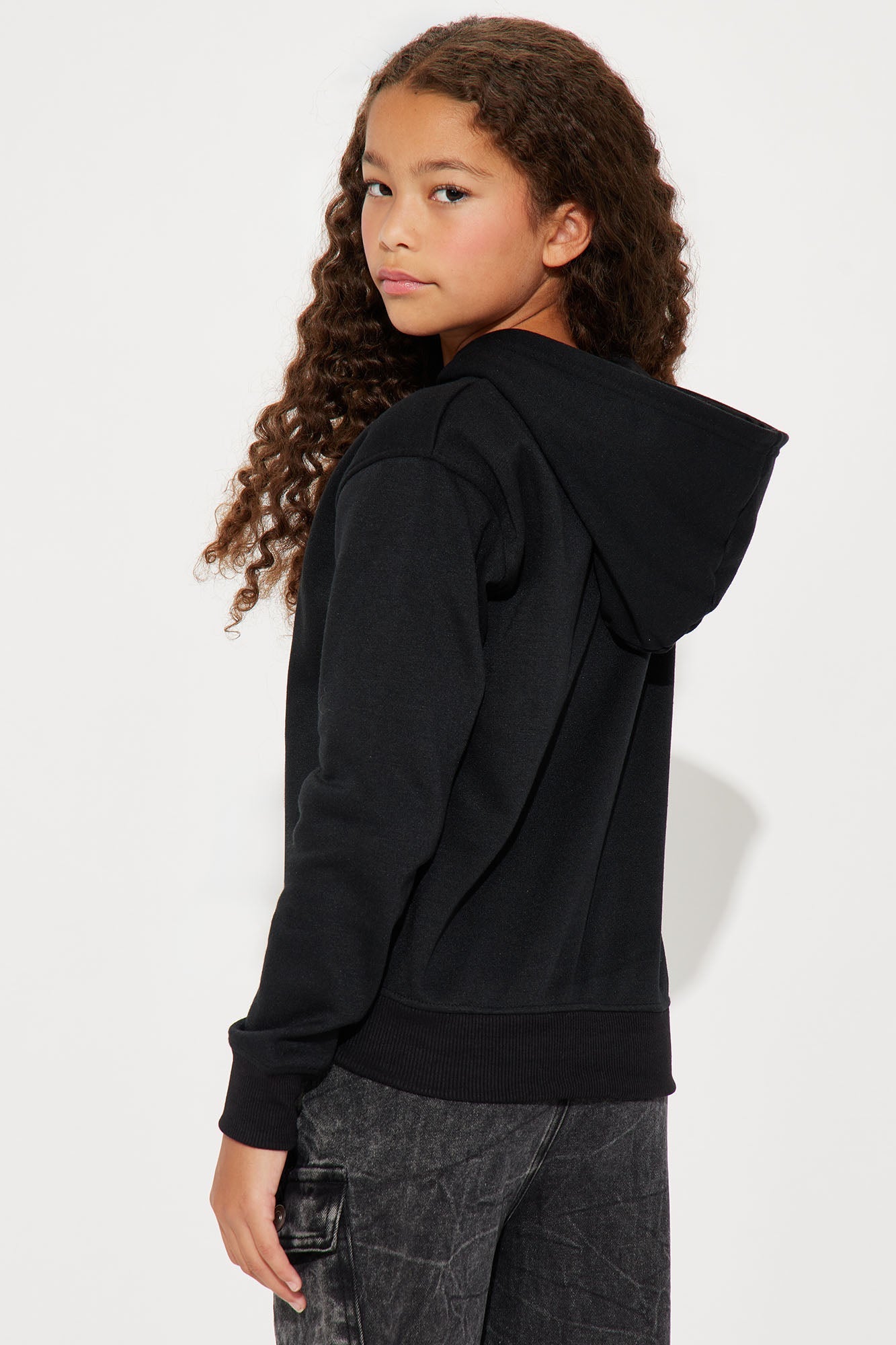 Mini Queen Of My City Fleece Hoodie - Black