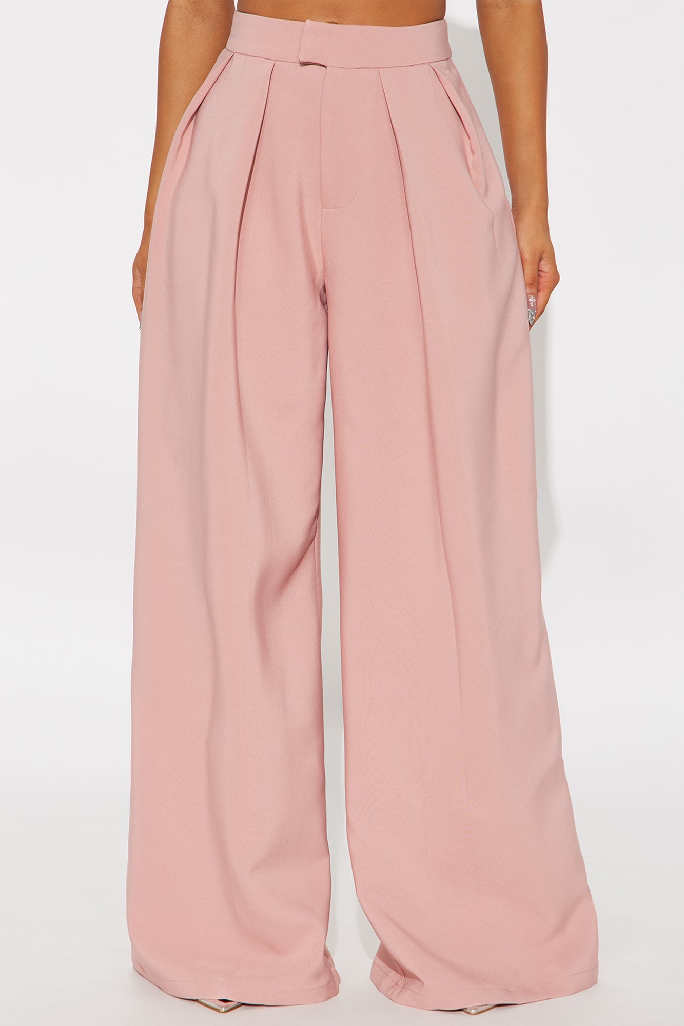 Luxe Living Pleated Trouser Pant 32″ - Rose