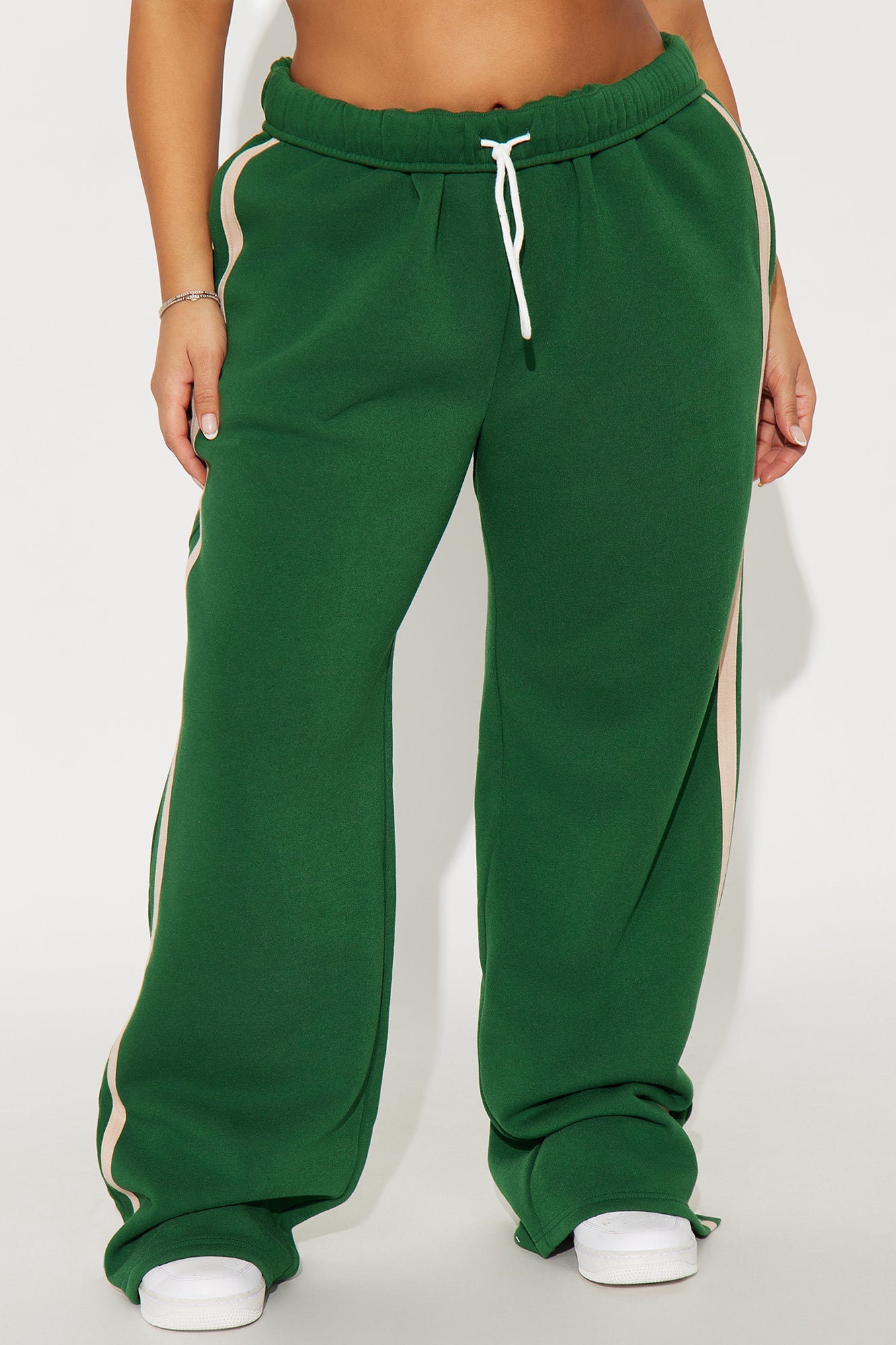 Fit Check Wide Leg Sweatpants - Hunter Green