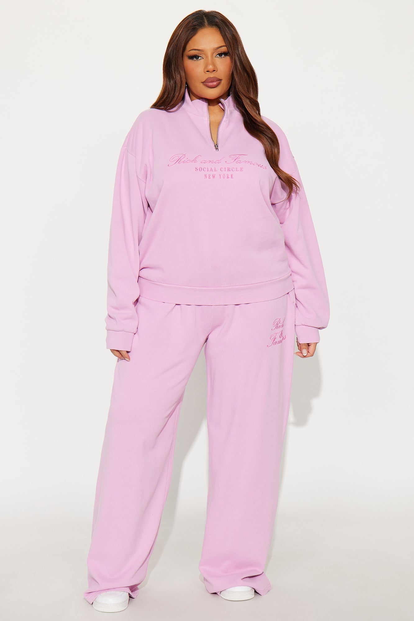 Rich Girl Fleece Pant Set - Lilac