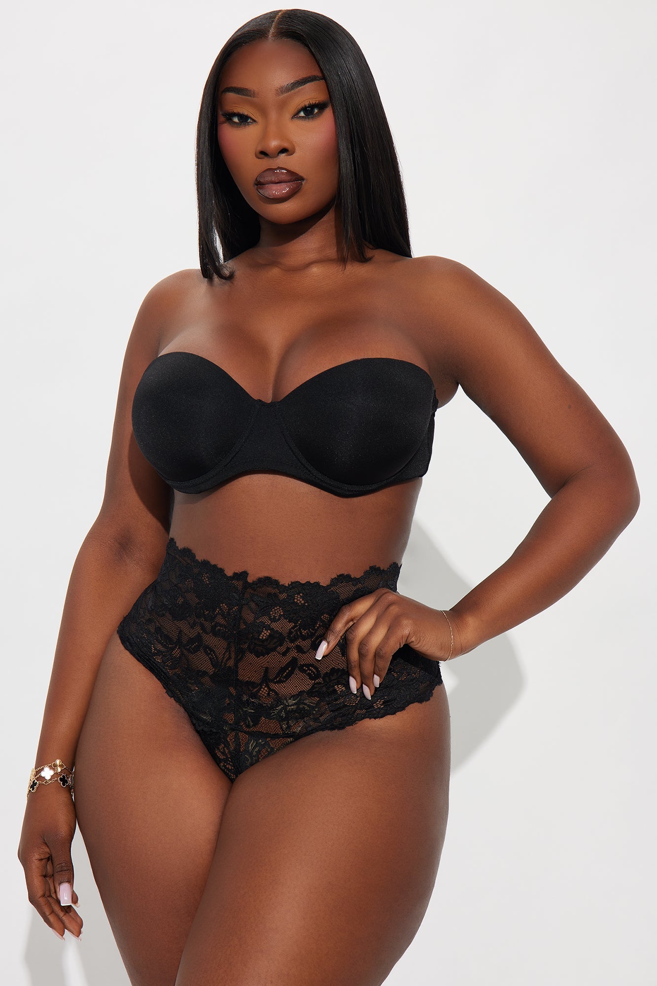 Kacey Lace Hipster Panty - Black