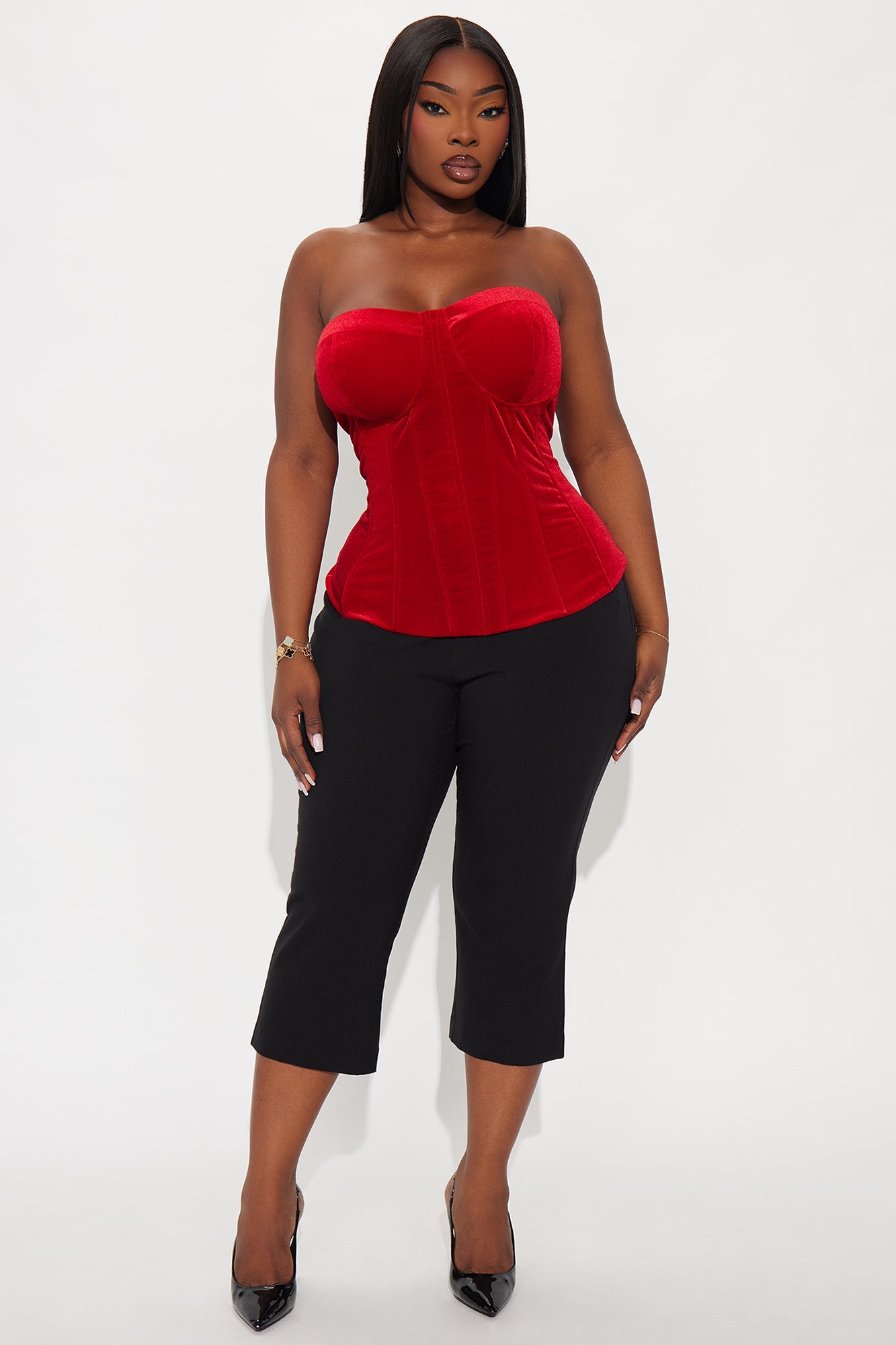 Tasha Dressy High Rise Capri - Black