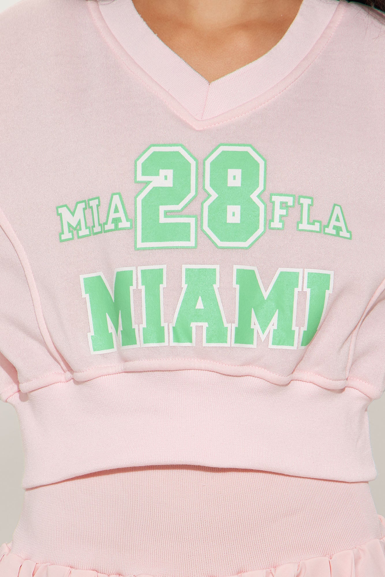 Mini Sporty And Preppy Skirt Set - Pink