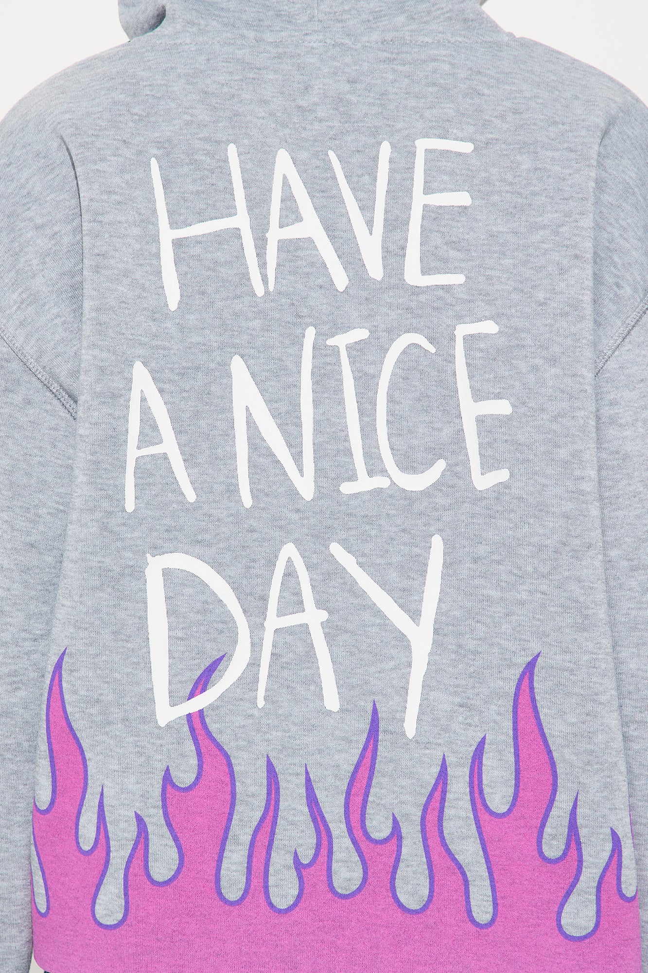 Mini Have A Nice Day Front/Back Hoodie - Heather Grey