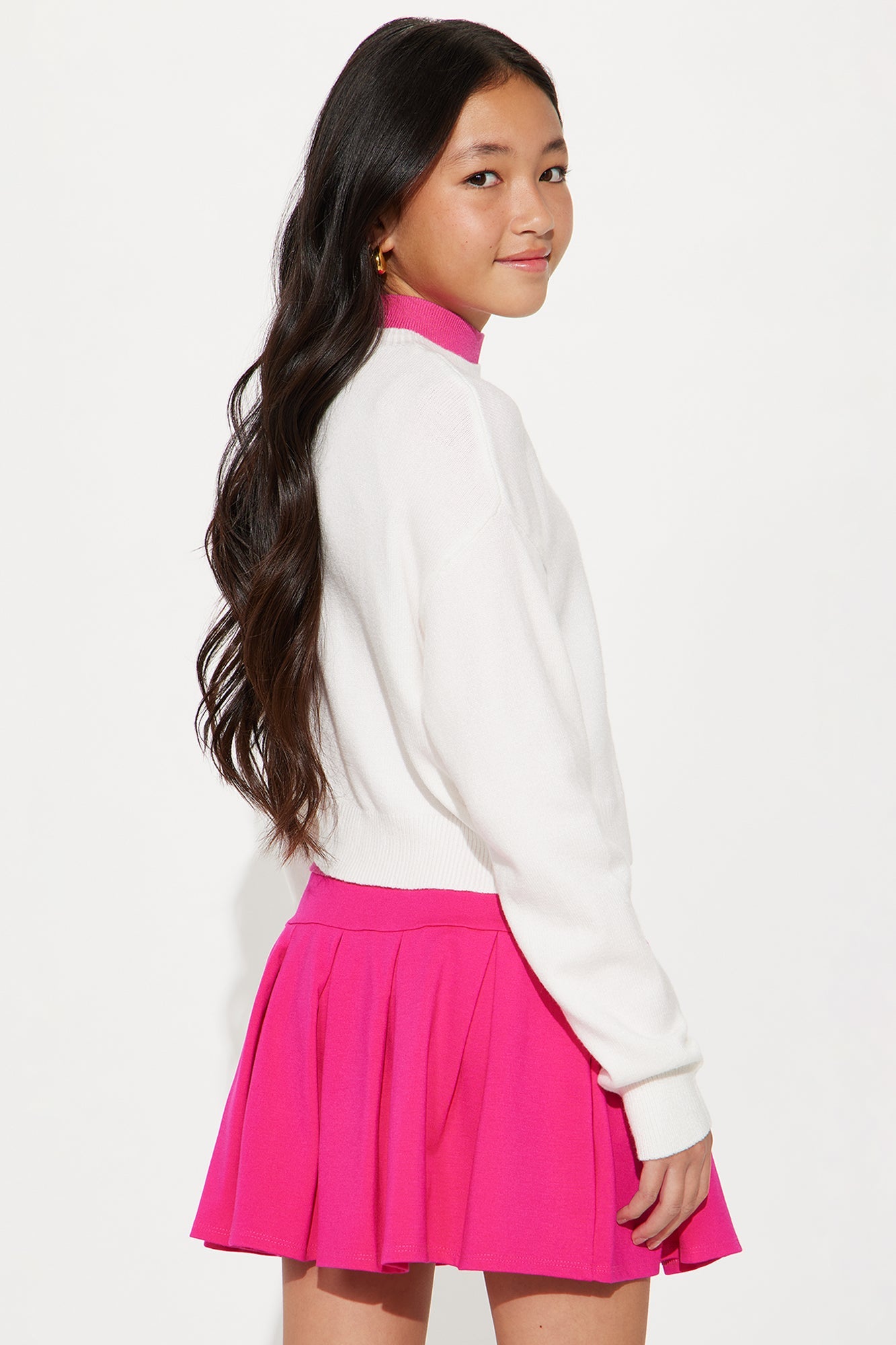 Mini Skate Teddy Sweater - Ivory/combo