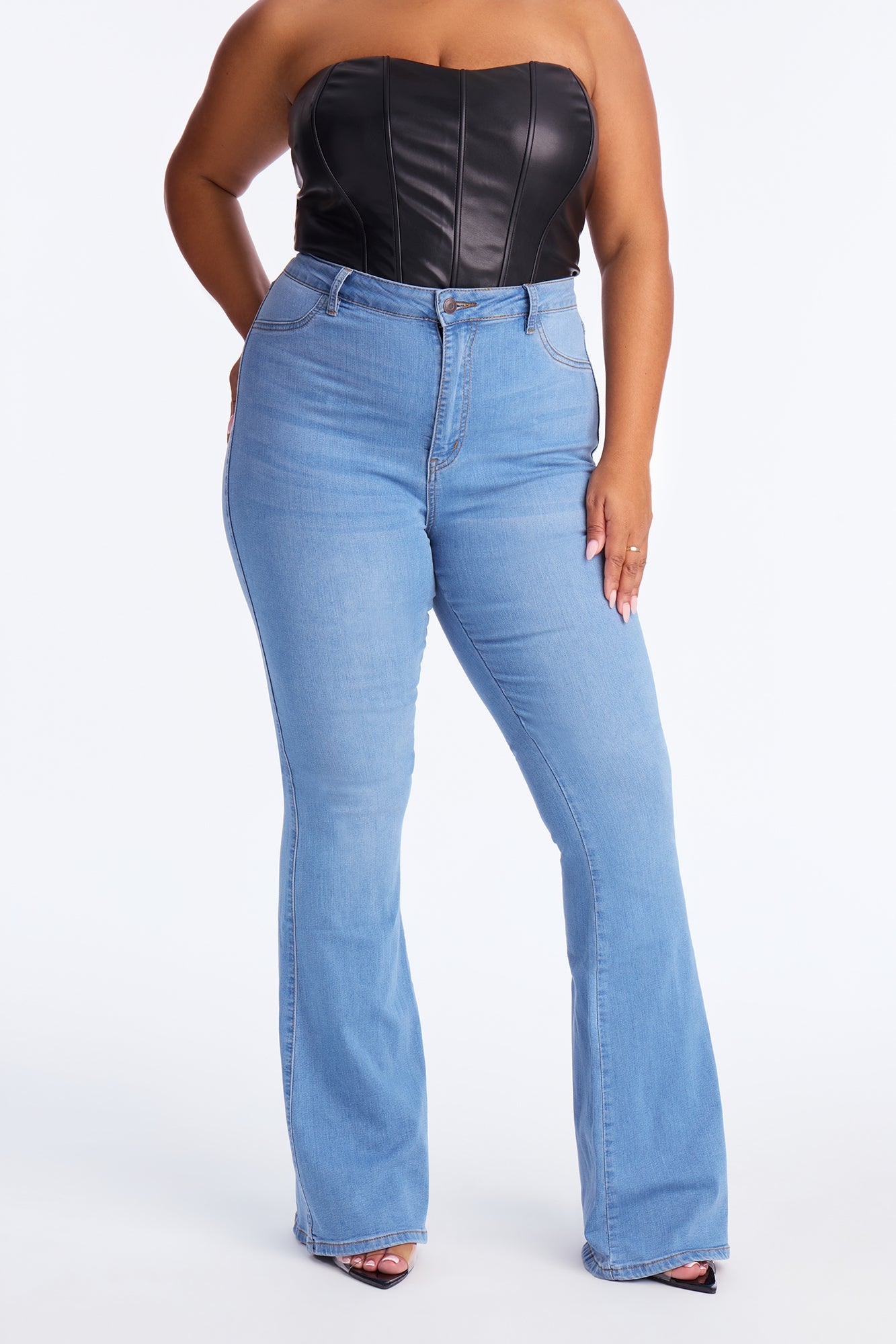 Tall Deep In My Soul Flare Jeans - Light Wash