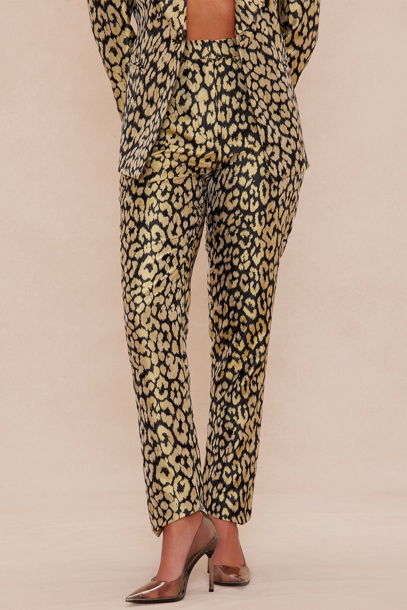 Stepping Out Leopard Suit Set - Chartreuse