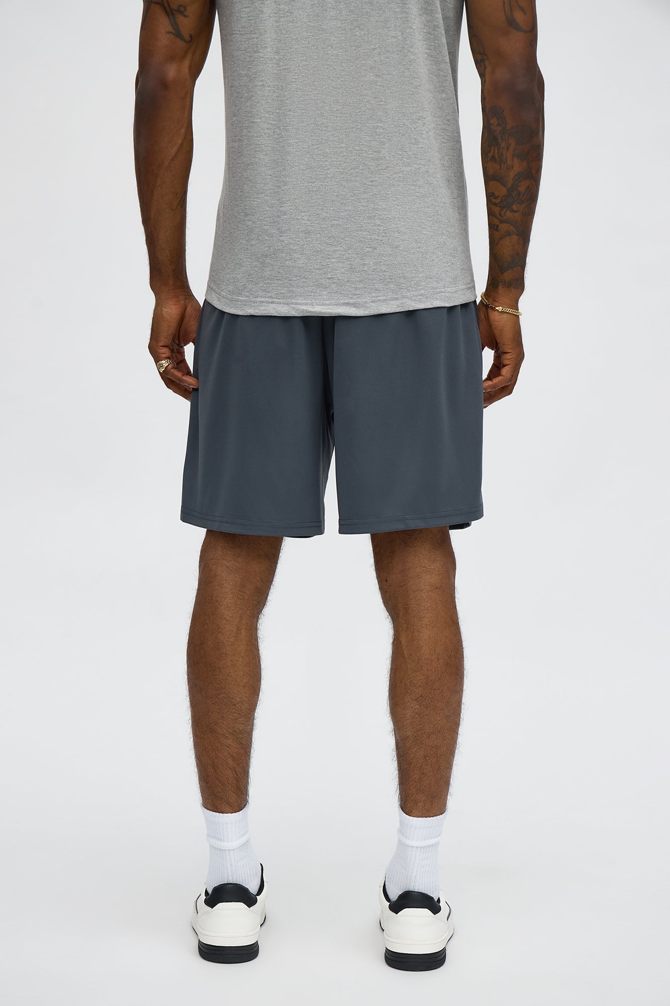 Easy Flow Pleated Short - Heather Grey