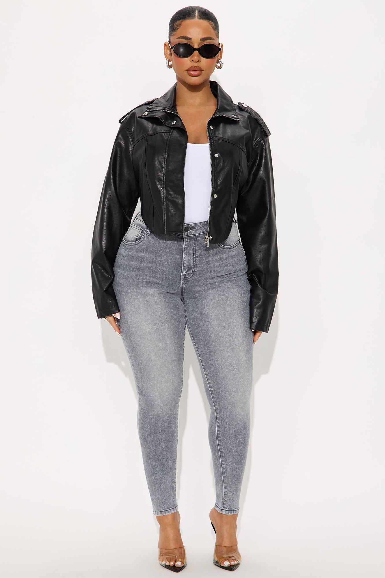 Harlow High Rise Skinny Jeans - Grey