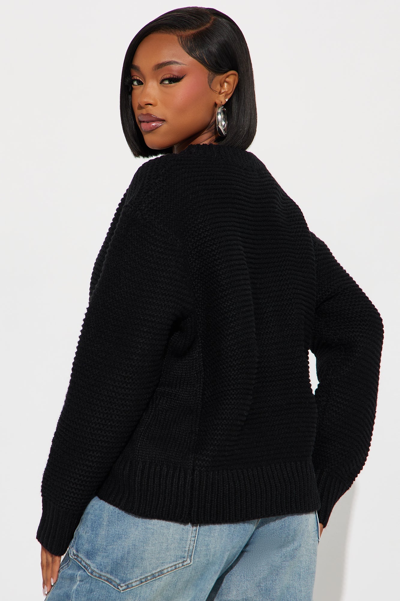 Good Feeling Pullover Sweater - Black