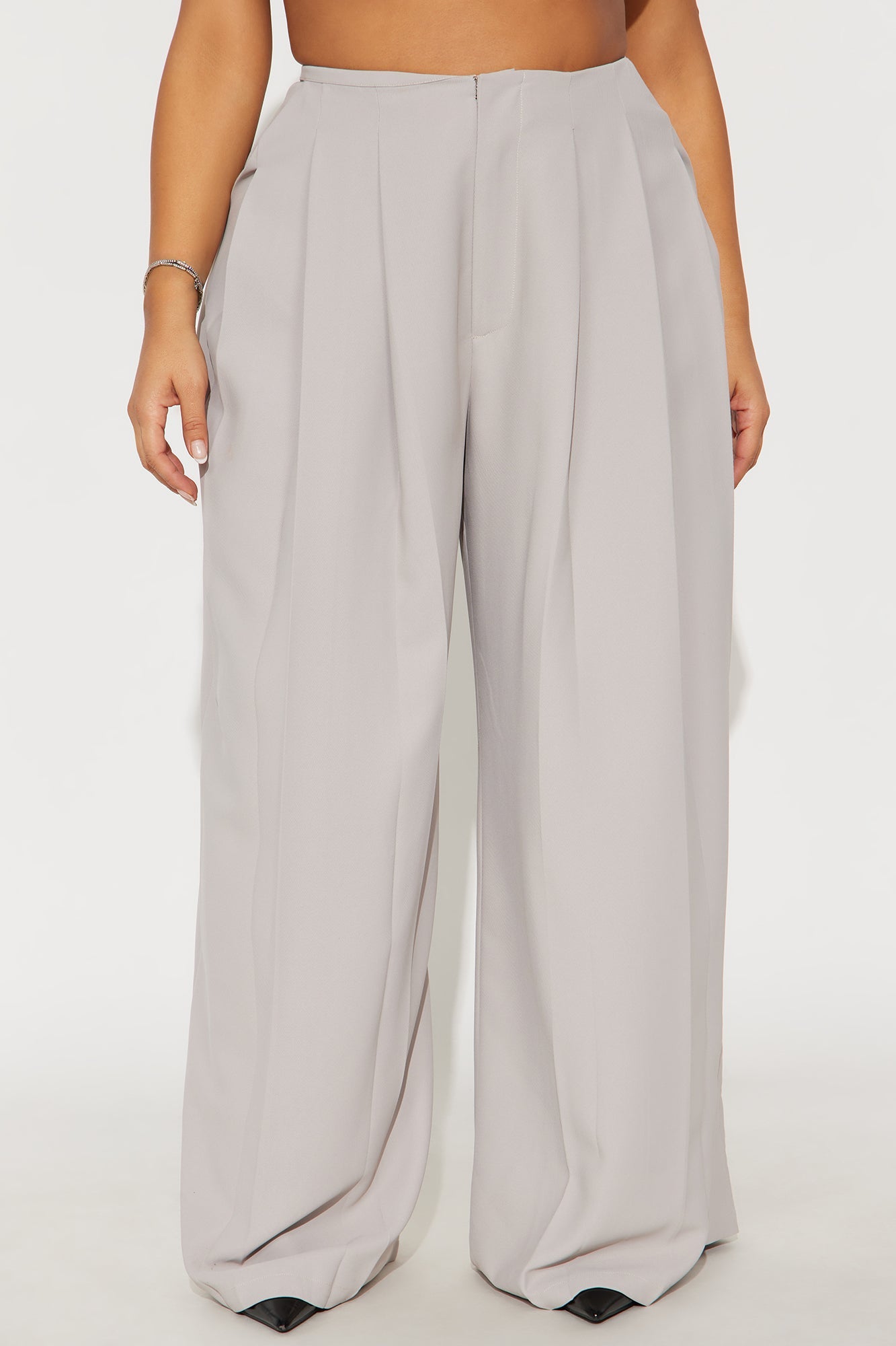 Blaire Wide Leg Trouser - Grey