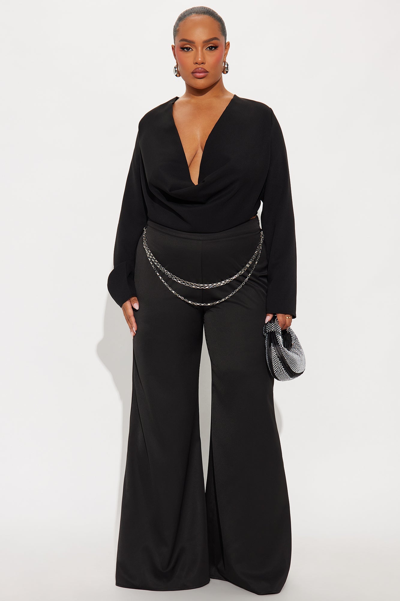 Odessa Wide Leg Pant 33″ - Black