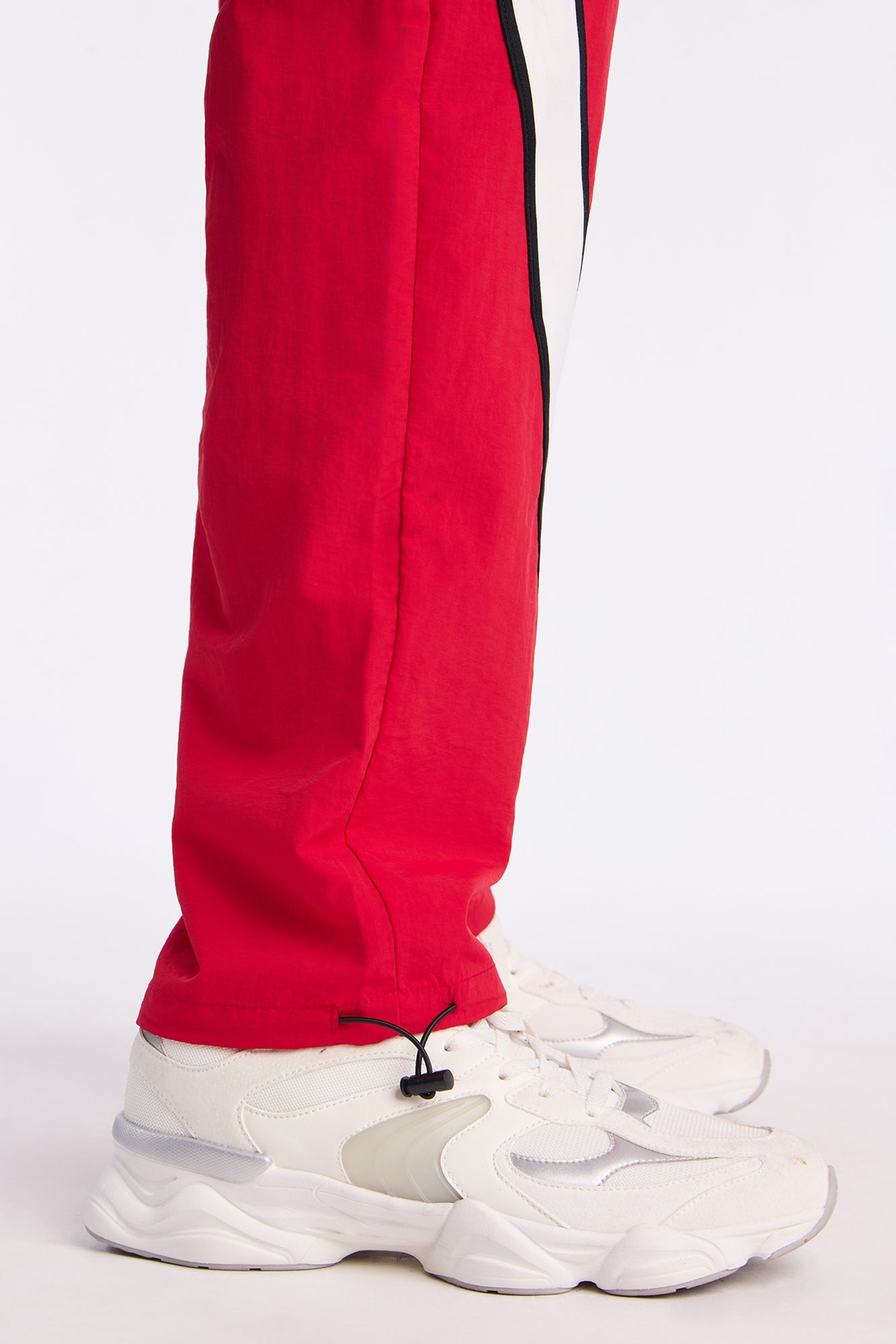 Straight Prep The Filed Color Block Nylon Pant - Red/combo