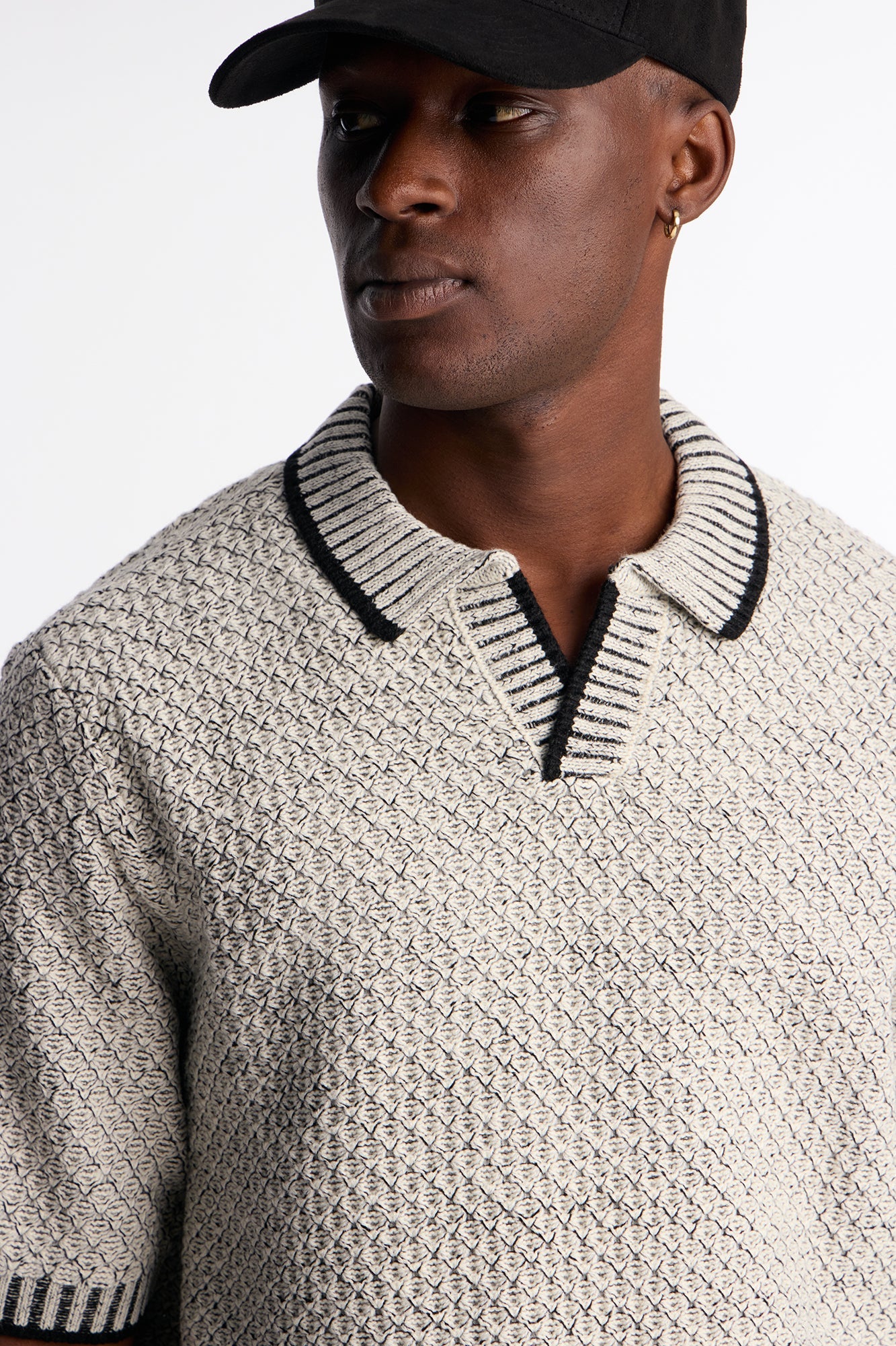 Knit Mercer Johnny Polo - Black