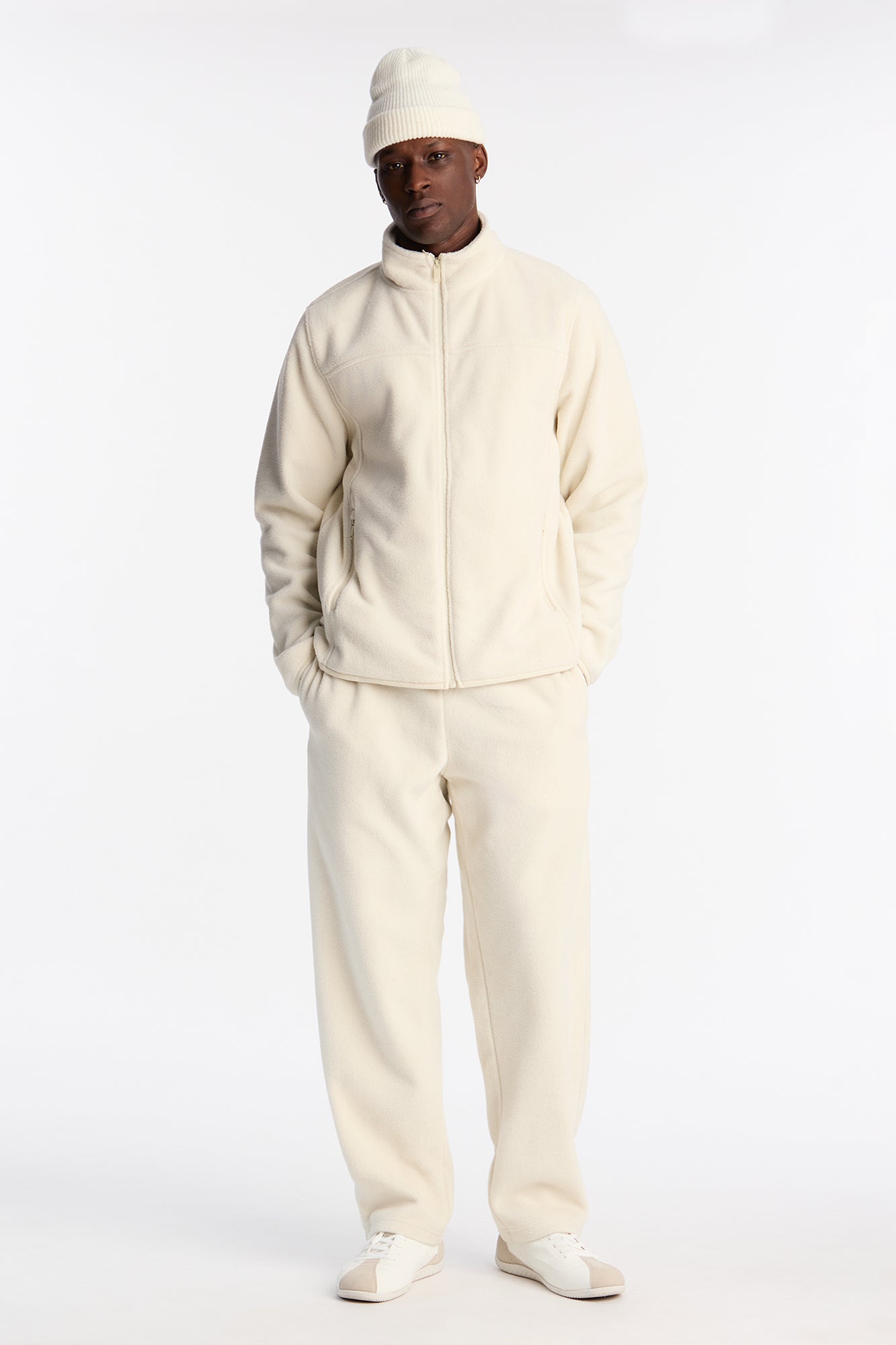 Core Microfleece Zip Jacket - Off White