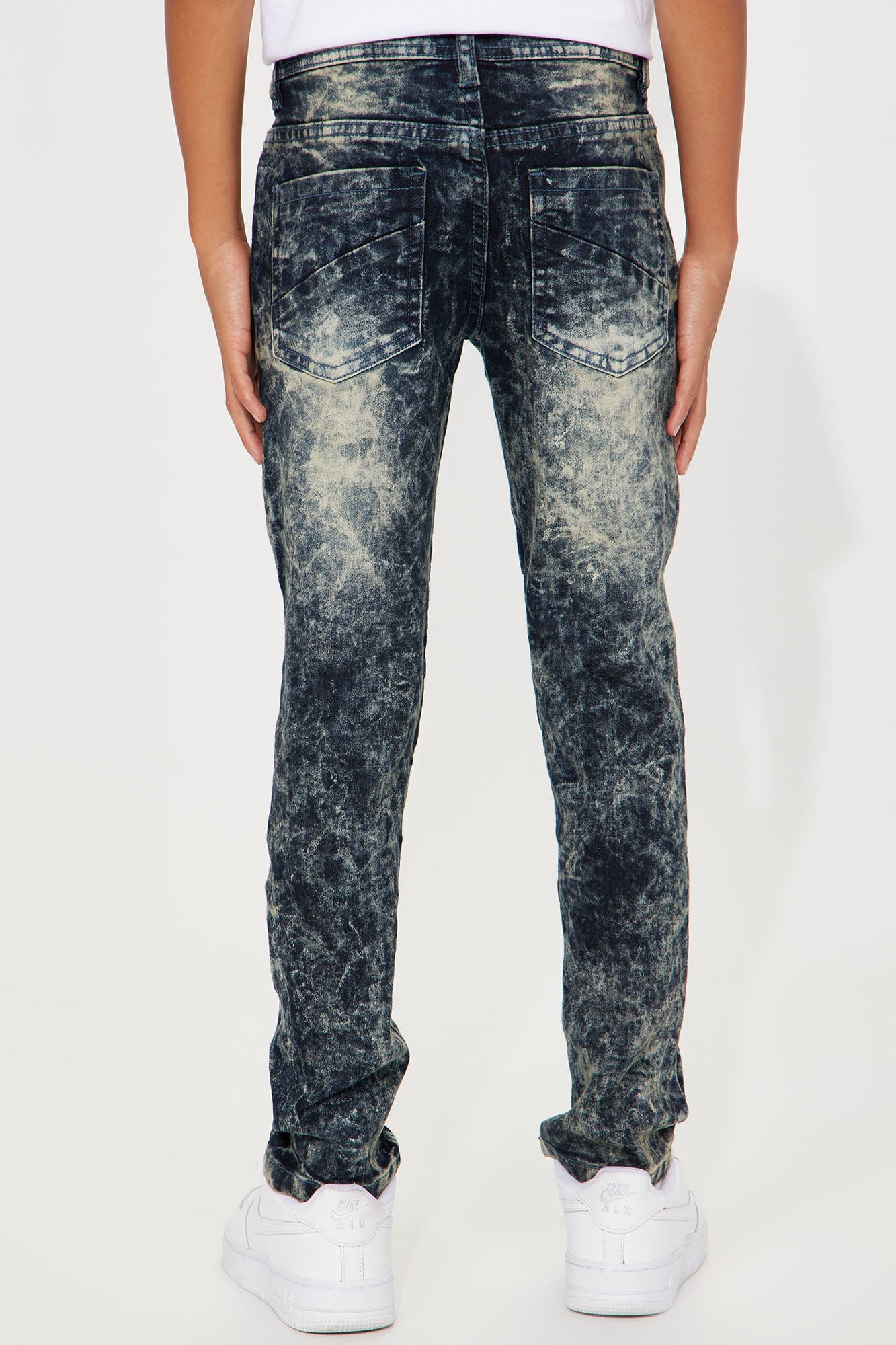 Mini Denim Moto Rip And Repair Jeans - Vintage Wash