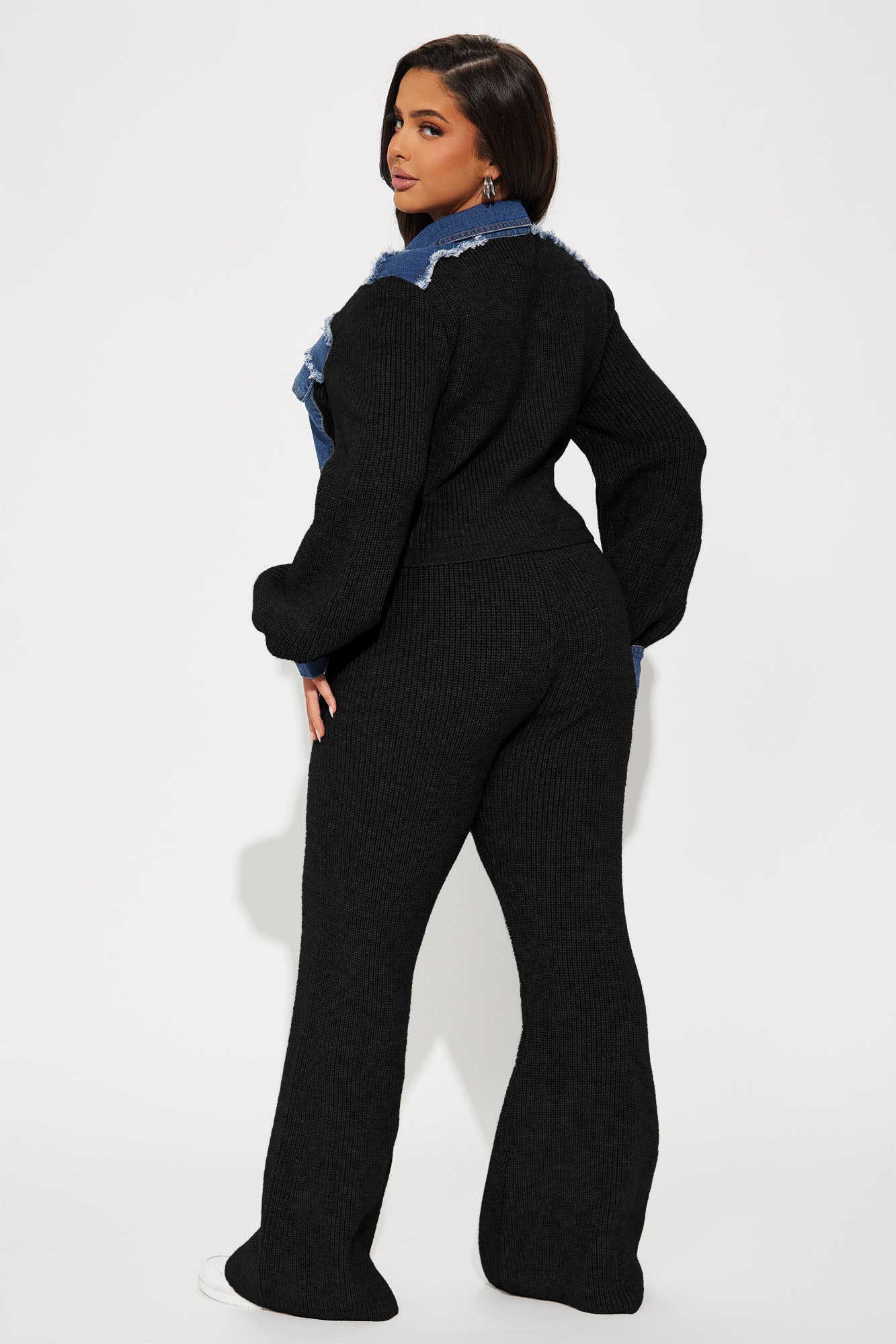 Sweet Chaos Sweater Pant Set - Black