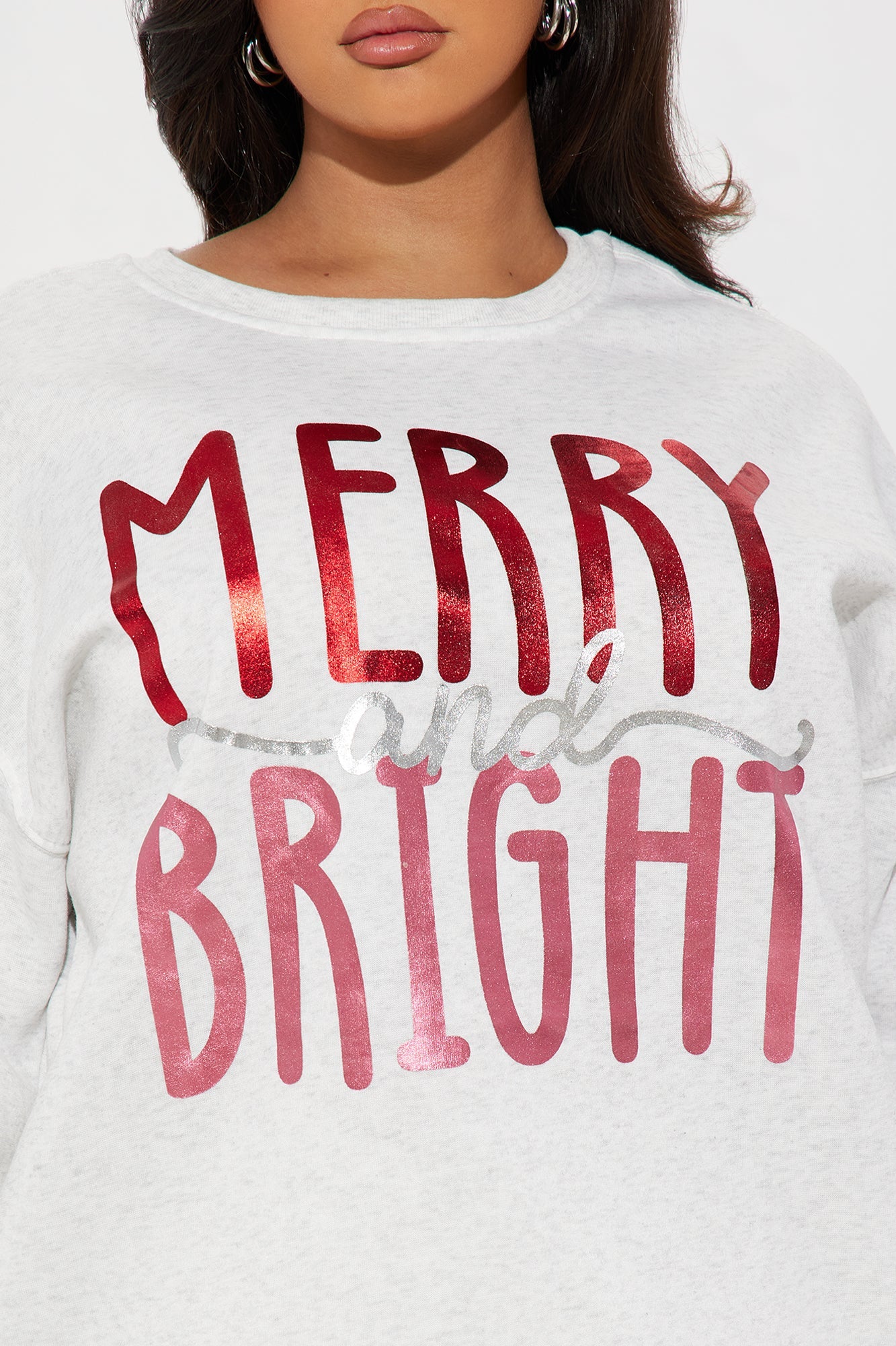 Christmas Spirit Fleece Pant Set - Heather Grey