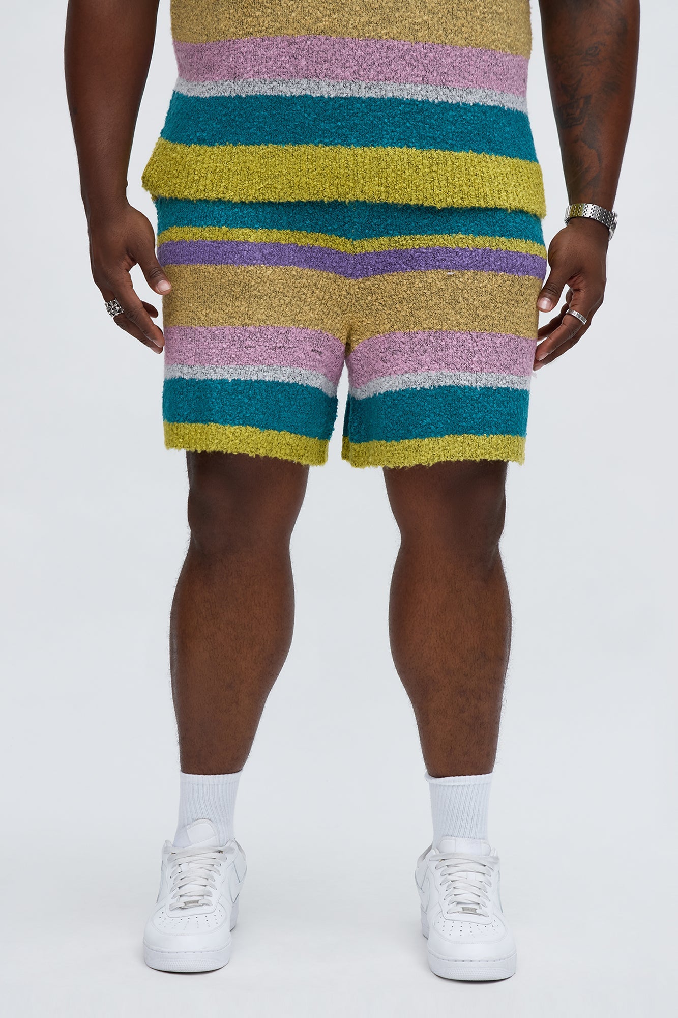 Meadows Striped Shorts - Green/combo