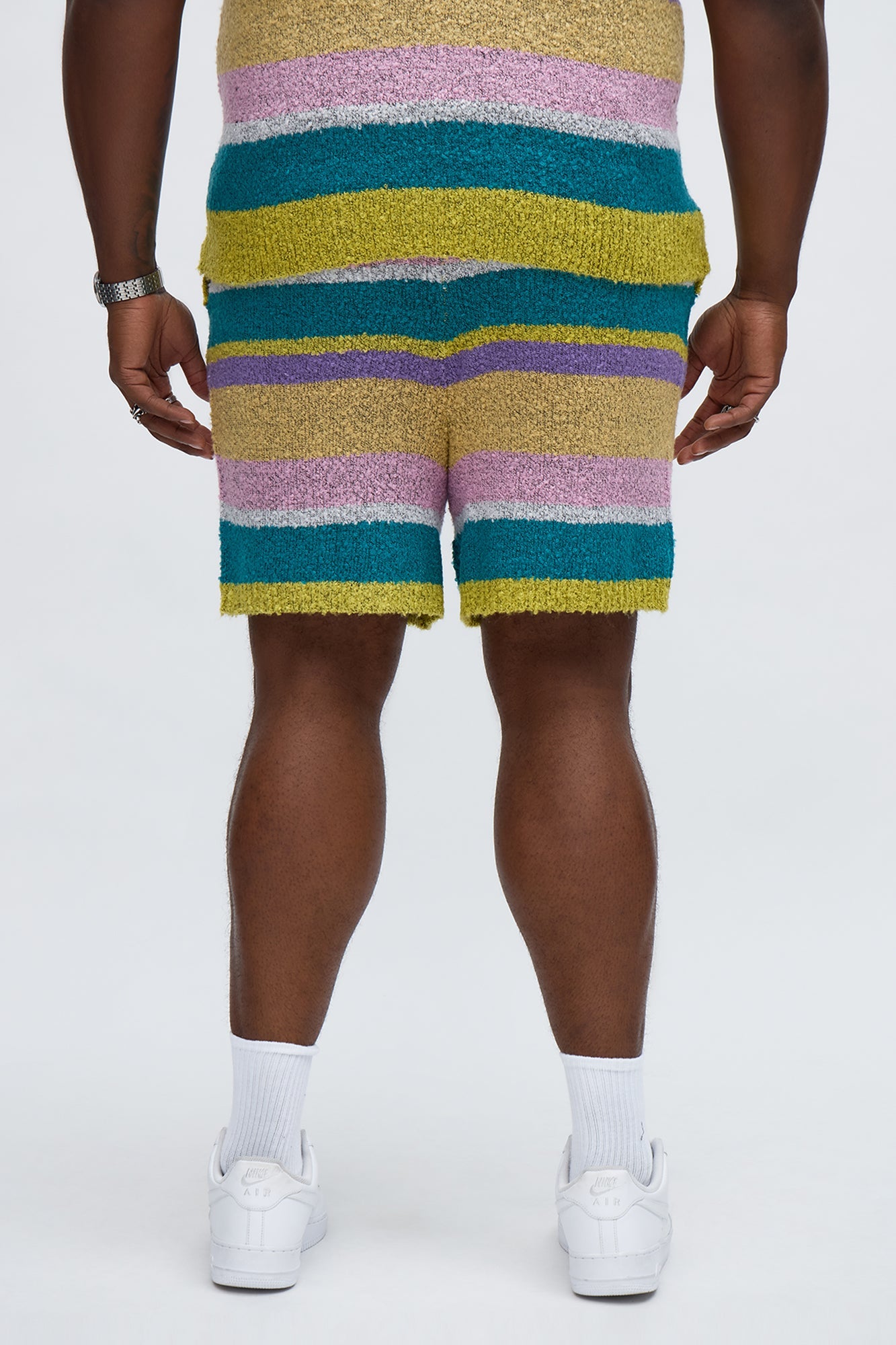 Meadows Striped Shorts - Green/combo