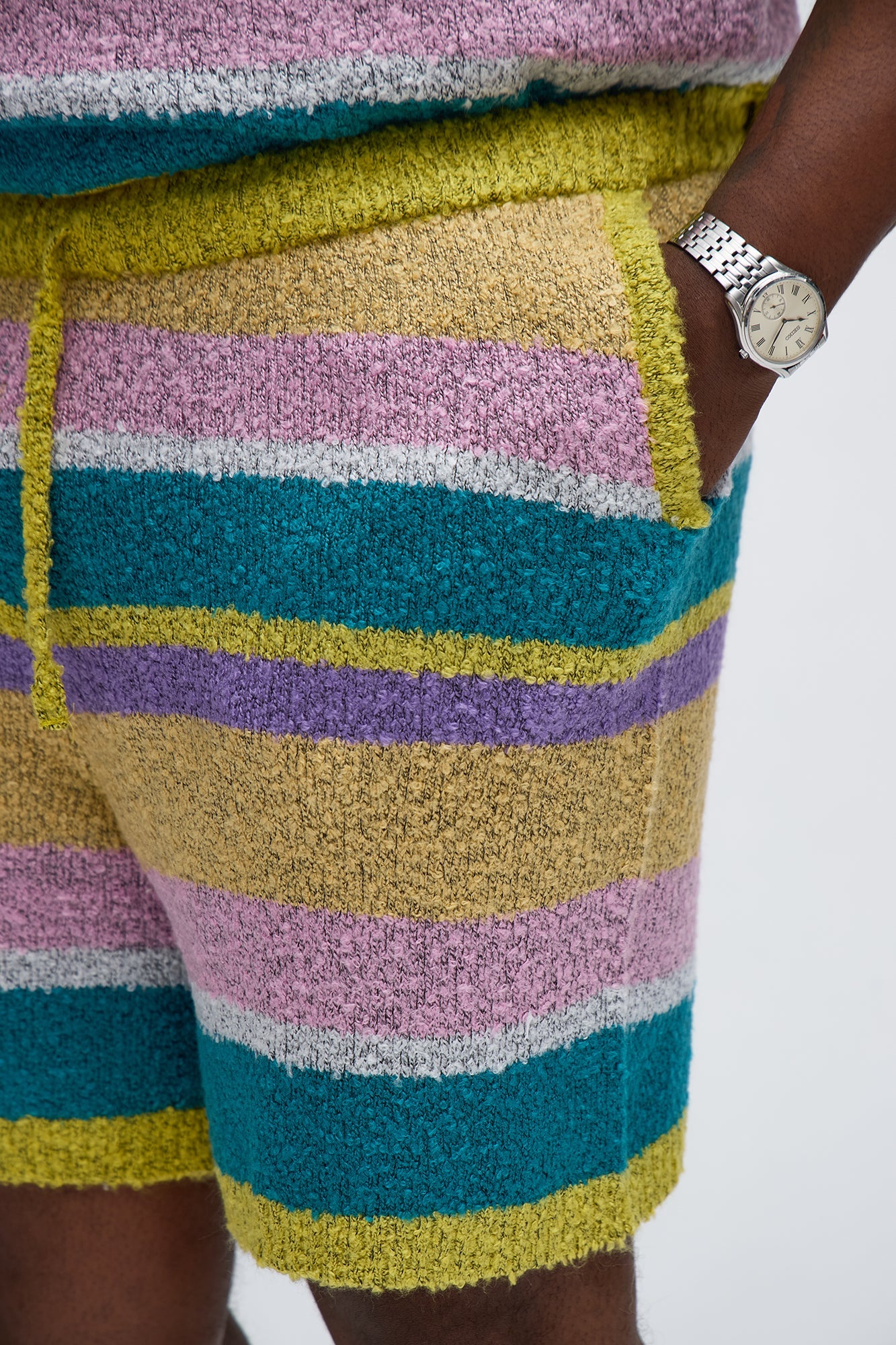 Meadows Striped Shorts - Green/combo