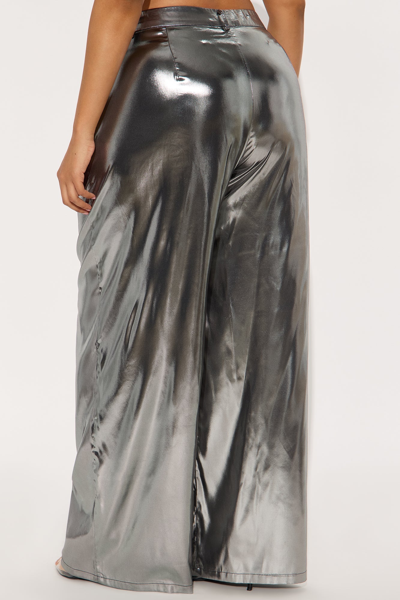 Make It Work Satin Trouser Pant 32″ - Silver