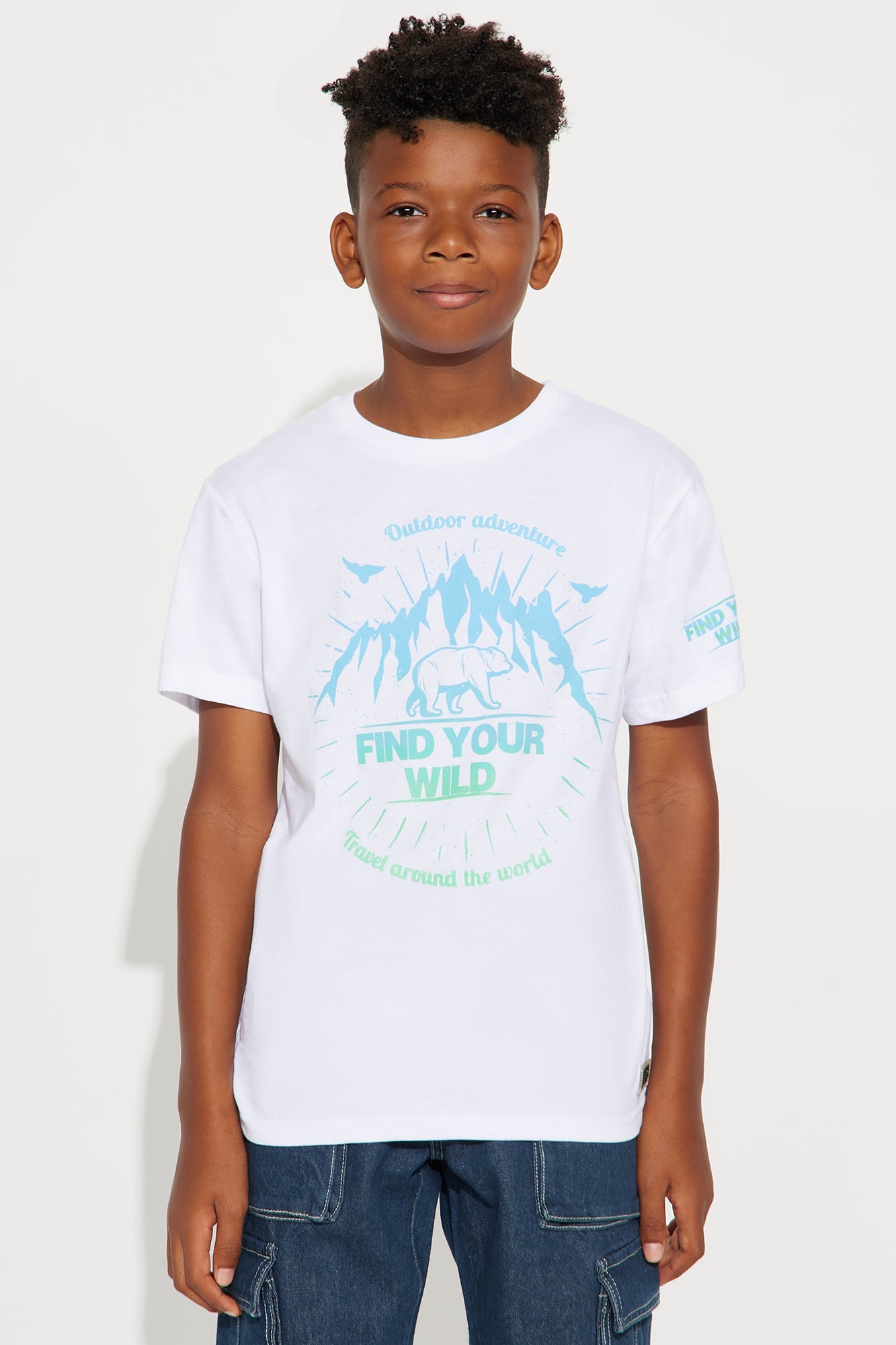 Mini Find Your Wild Short Sleeve Tee - White