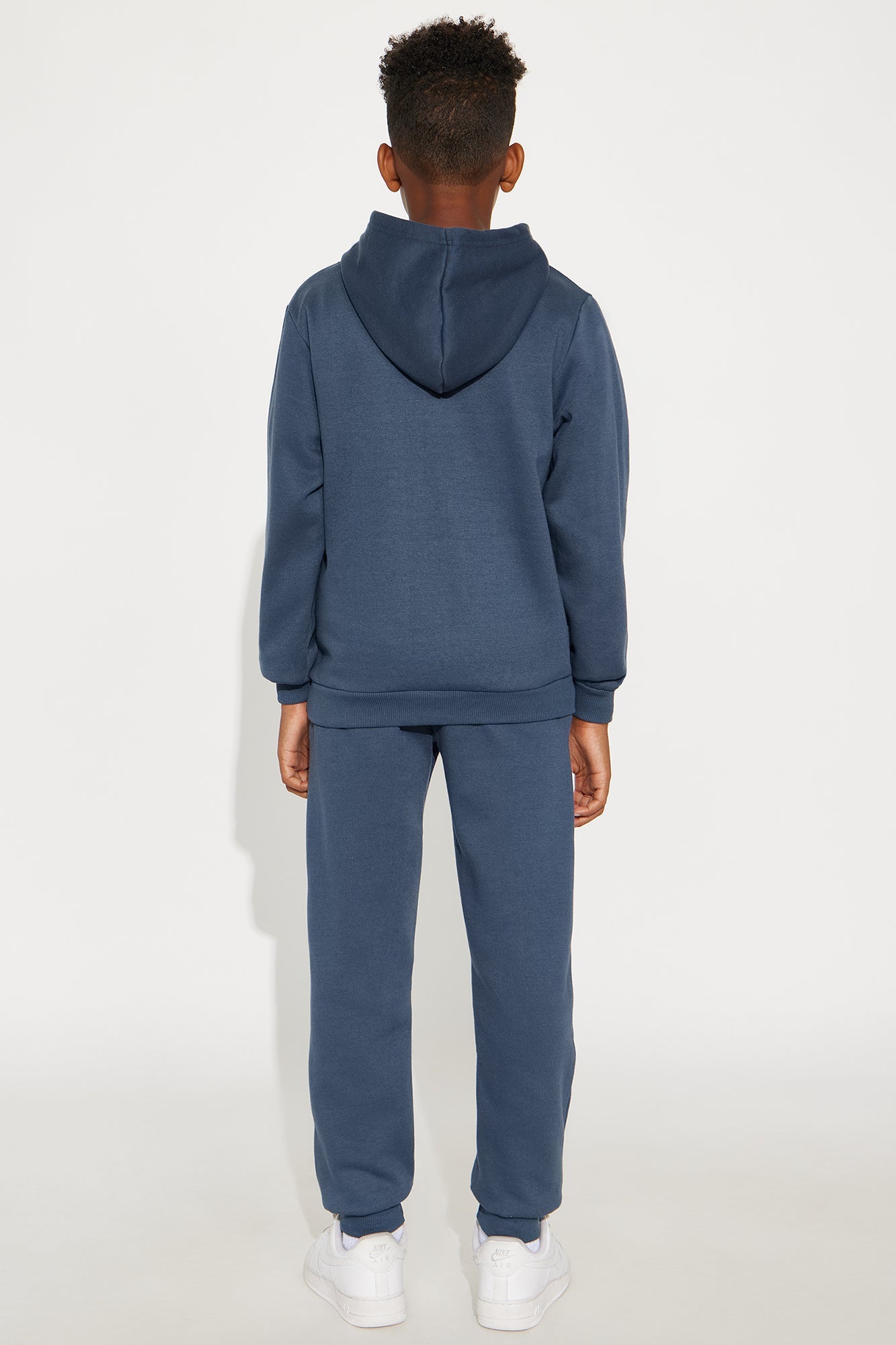 Mini So Blessed Jogger Pant Set - Slate Blue