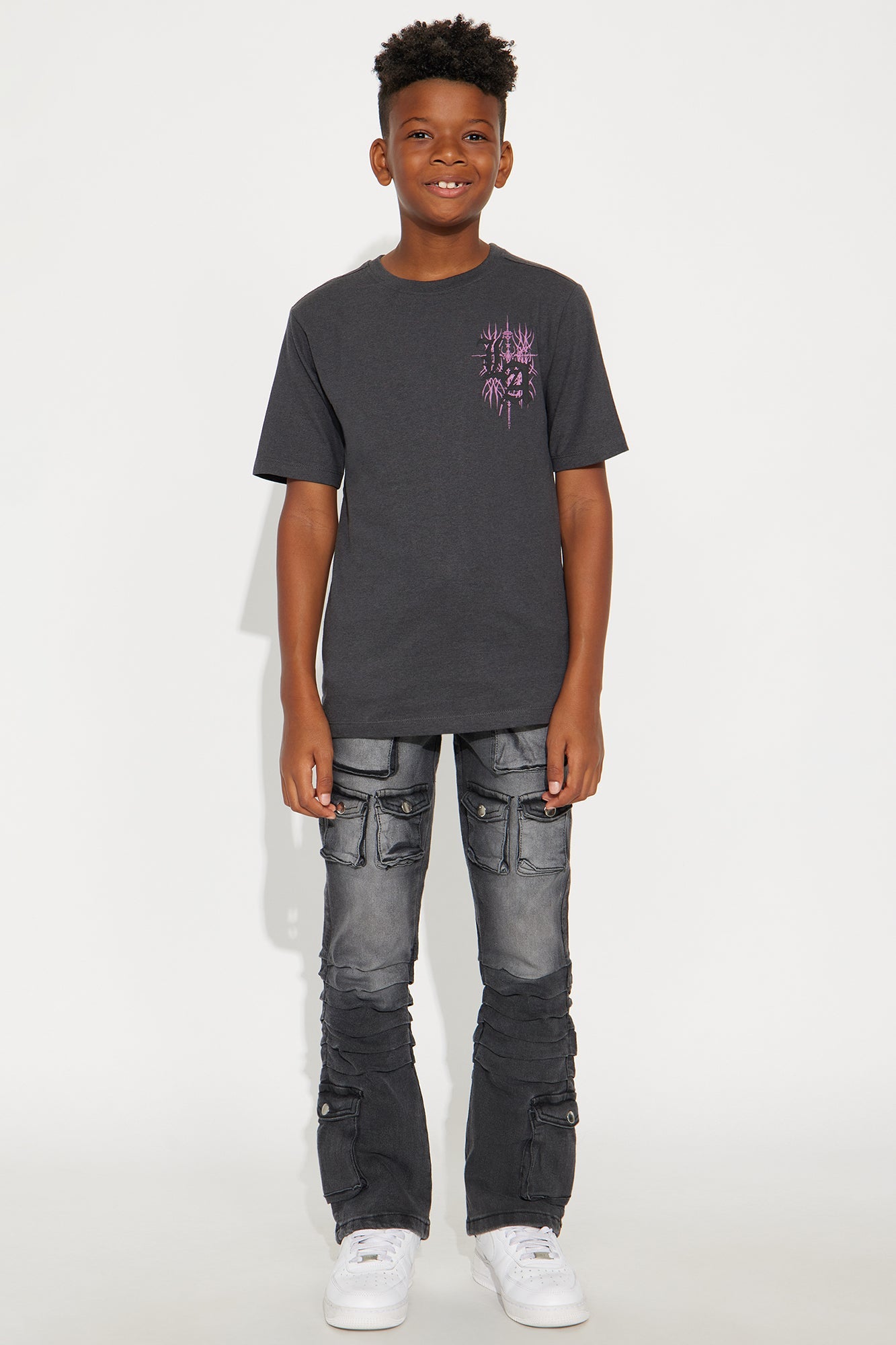 Mini No Place Like LA Front/Back Short Sleeve Tee - Black