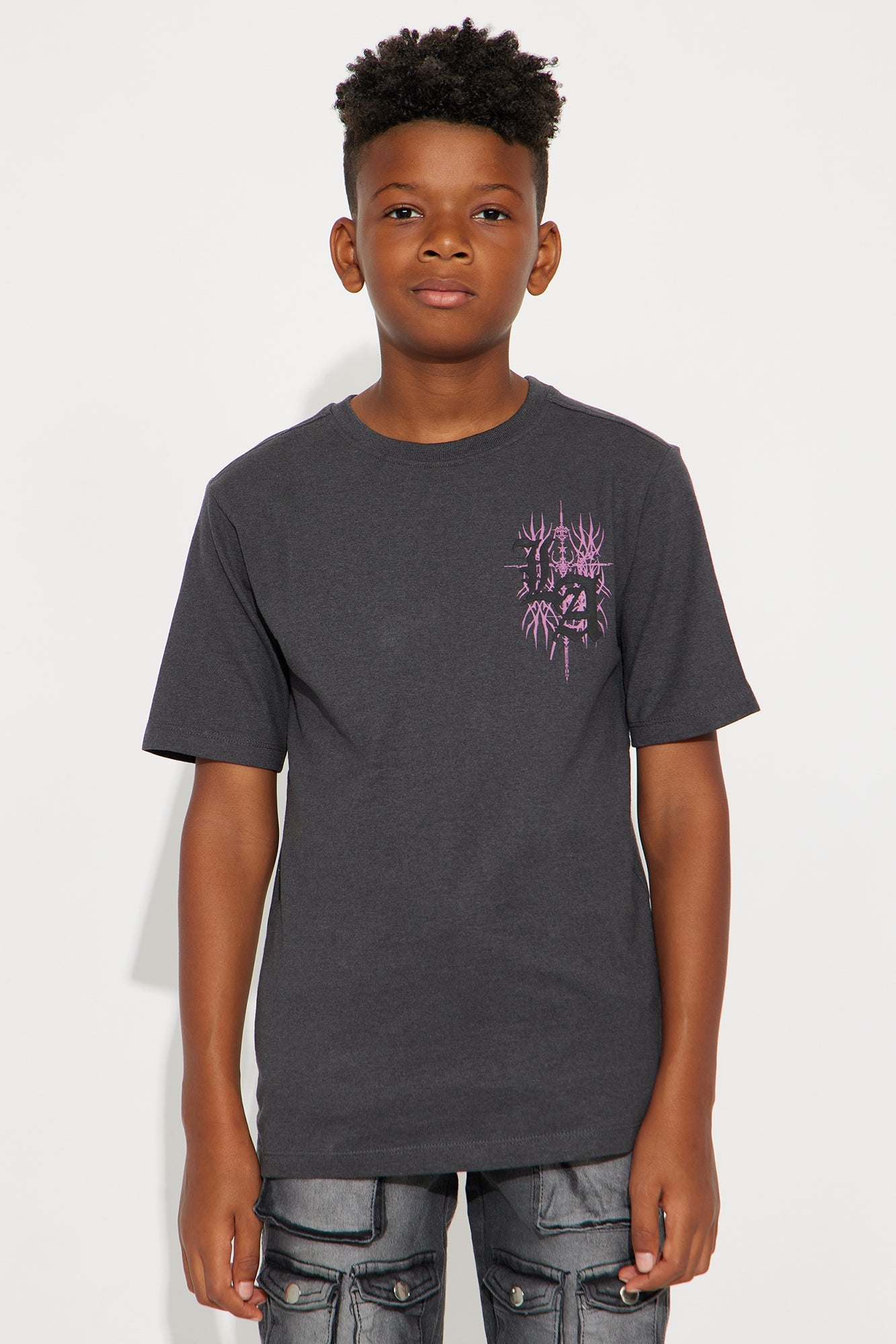 Mini No Place Like LA Front/Back Short Sleeve Tee - Black