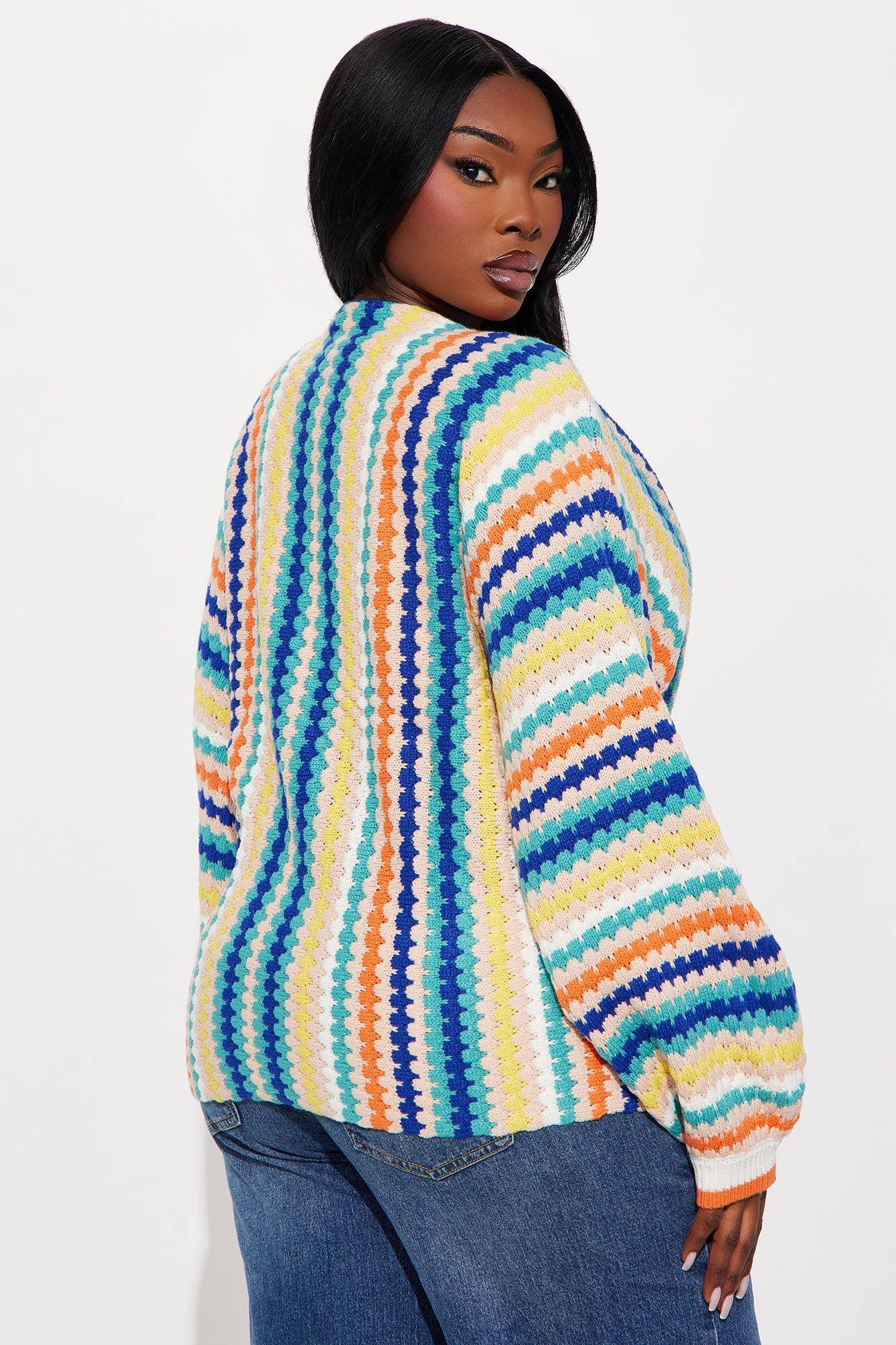 Color Me Happy Striped Cardigan - Multi Color