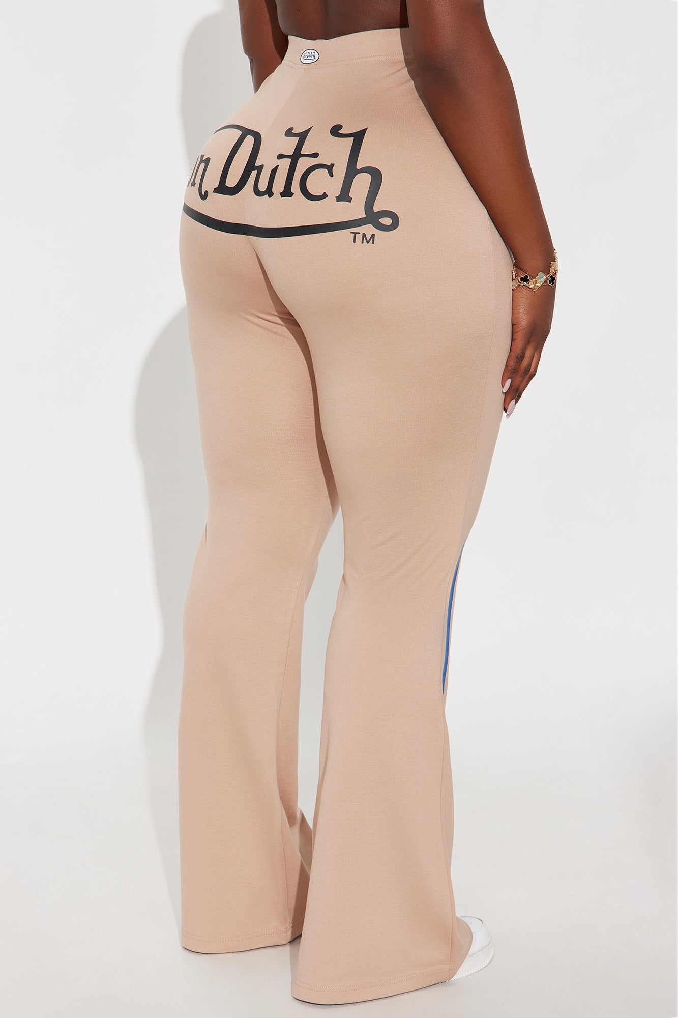 Von Dutch Rebel Washed Flare Pant - Brown